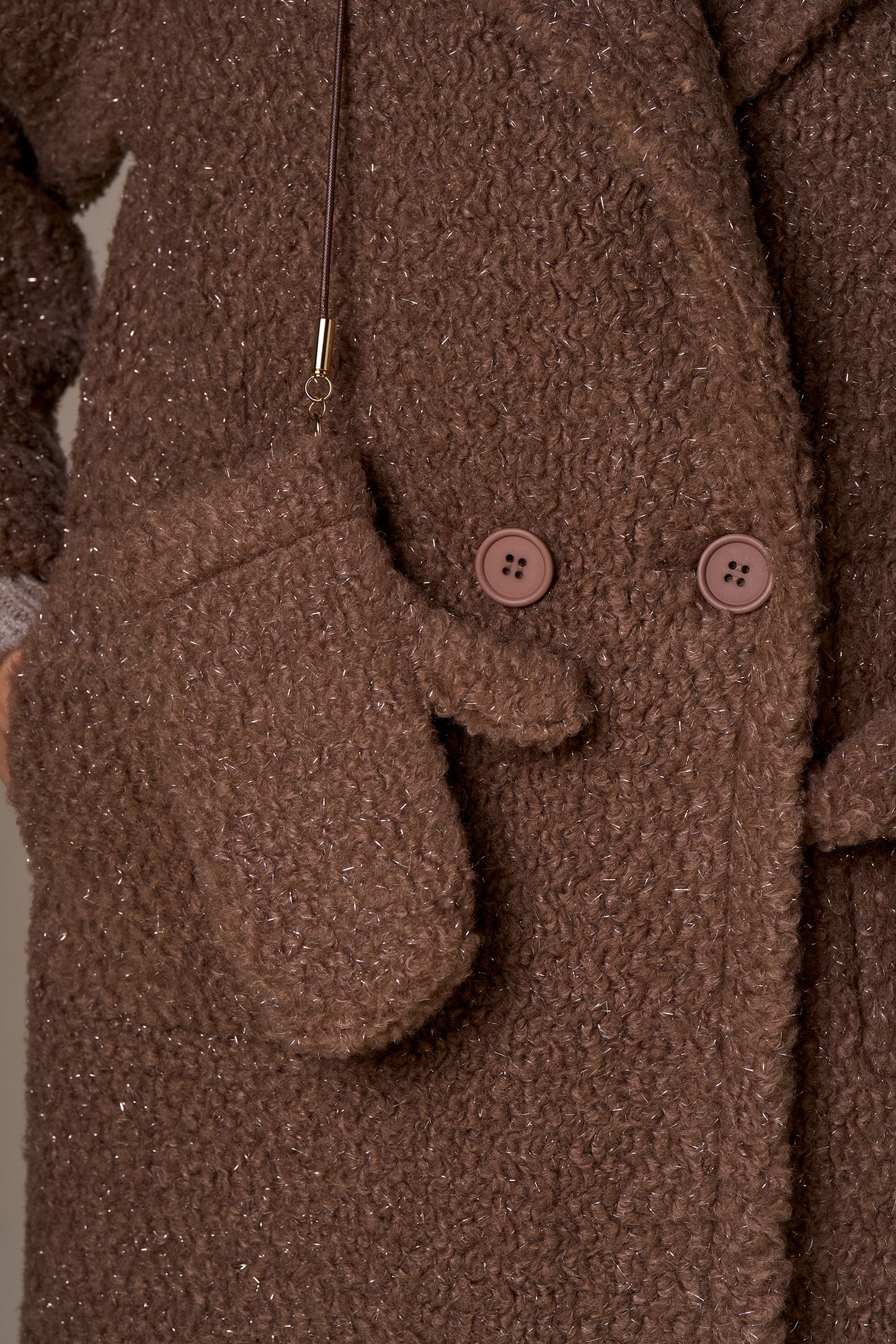 Gants en peluche TEDDY - brun