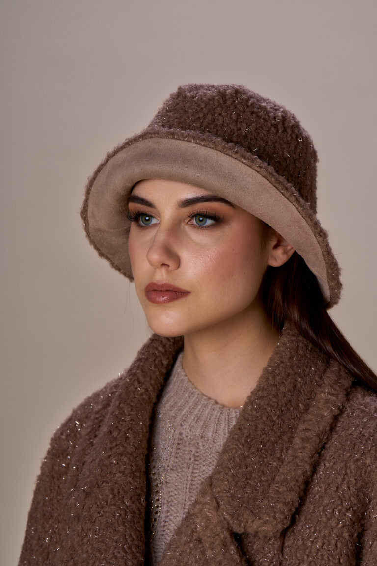 Bonnet réversible LISA - brun
