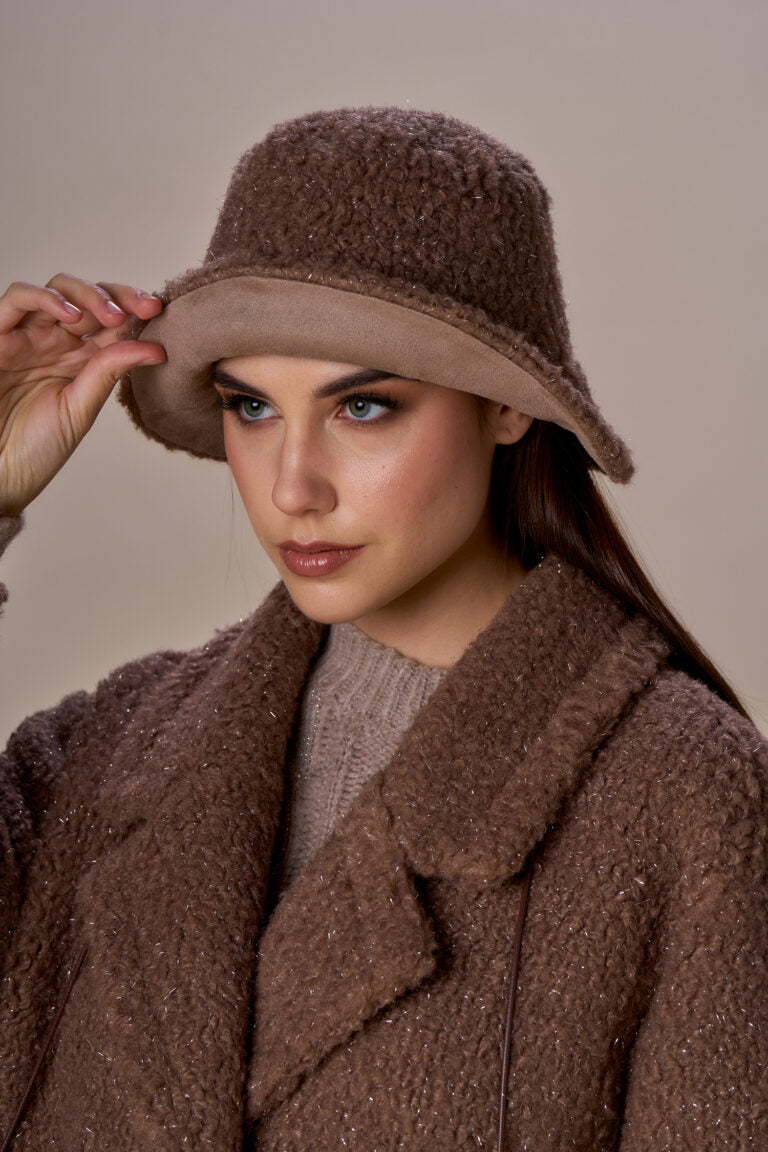 Bonnet réversible LISA - brun