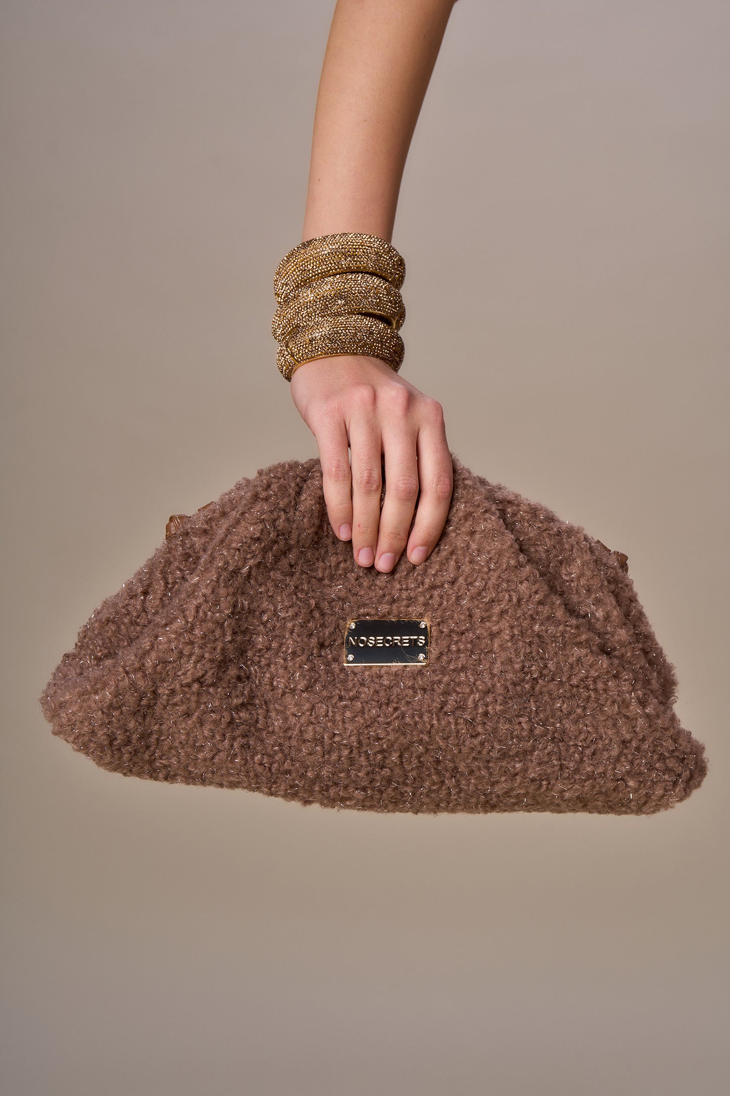 Pochette teddy bag LEA - brun