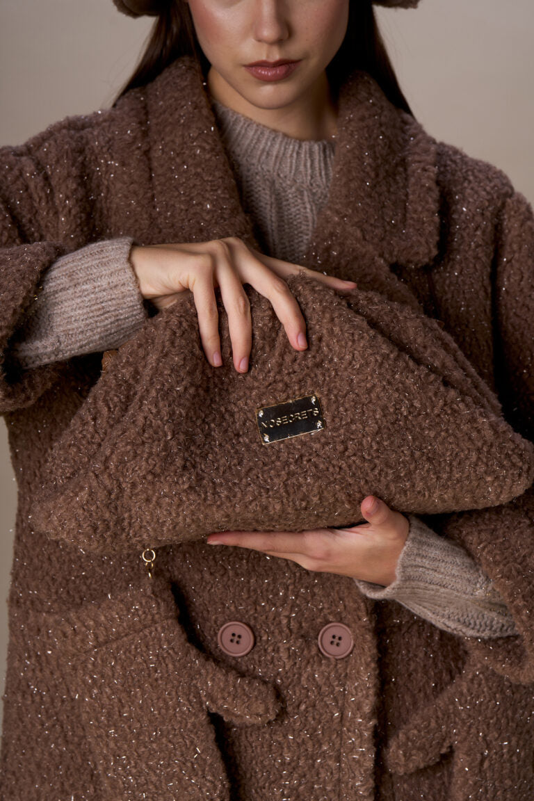 Pochette teddy bag LEA - brun