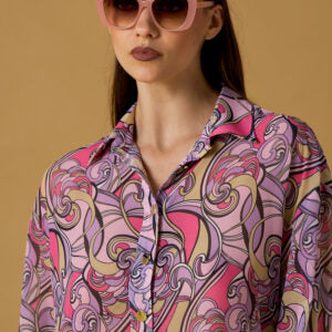 Chemise voile imprimé LOLA - Multicolore