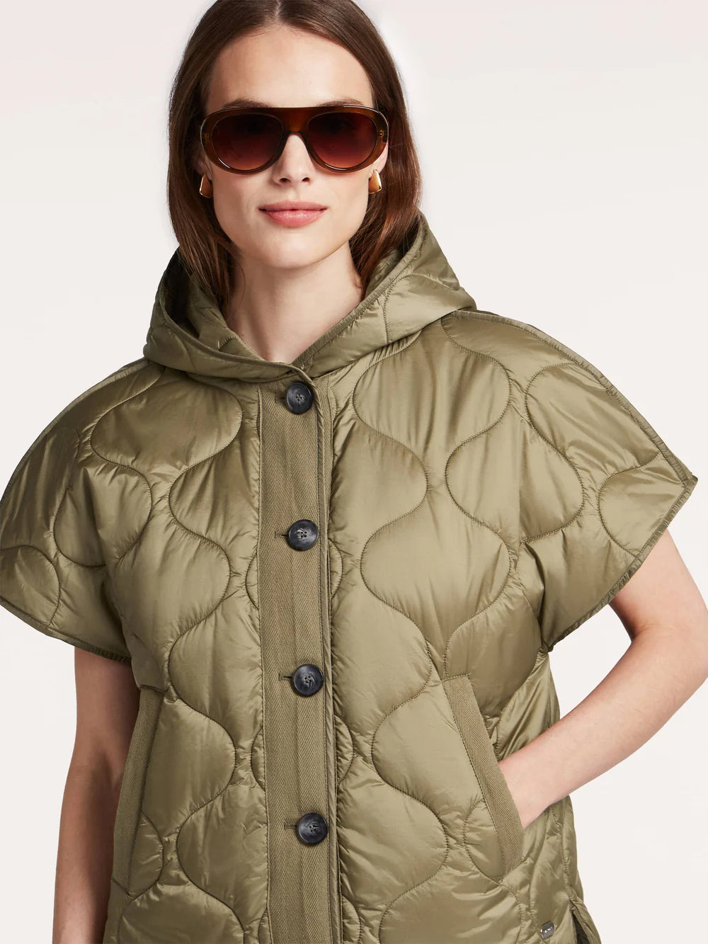 Veste manche courte CASSIA - kaki