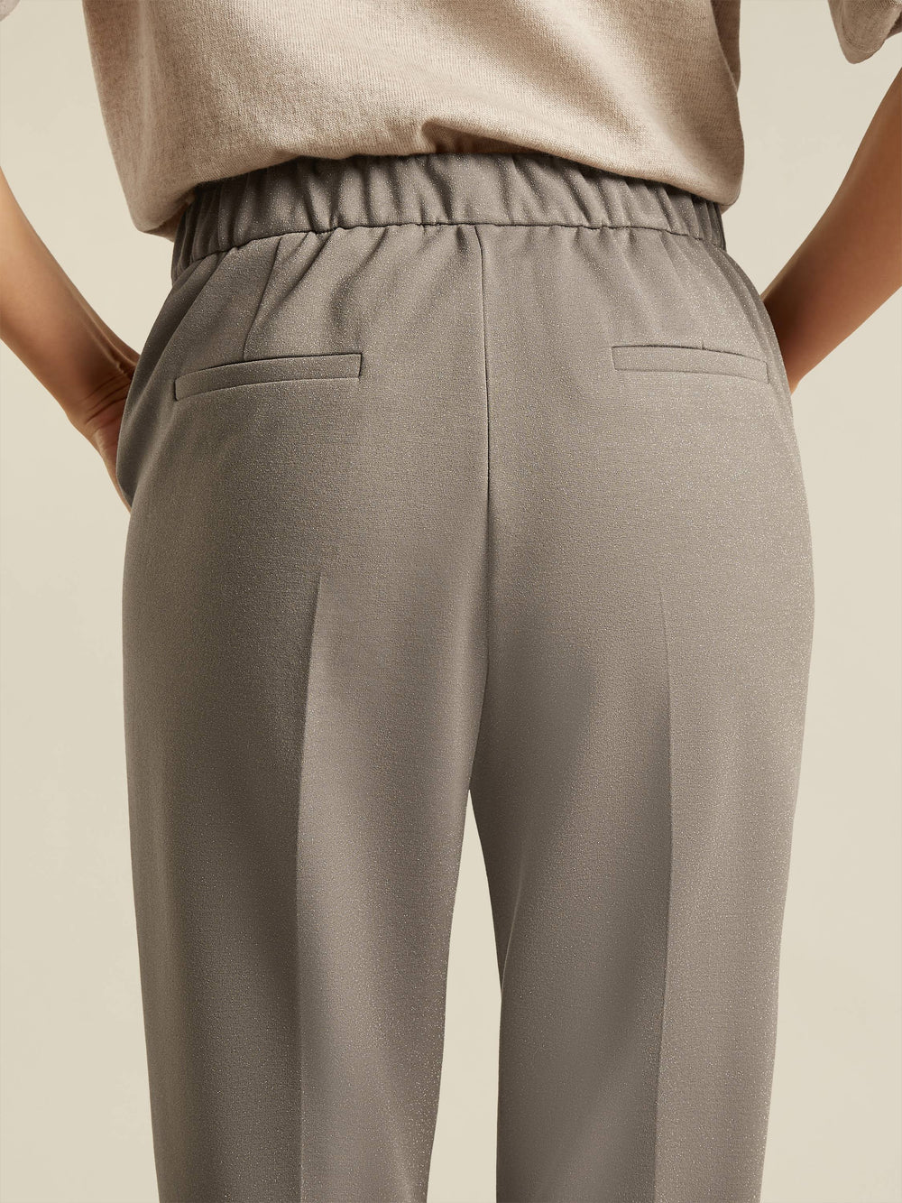 Pantalon lurex CHARLIE - chinchilla