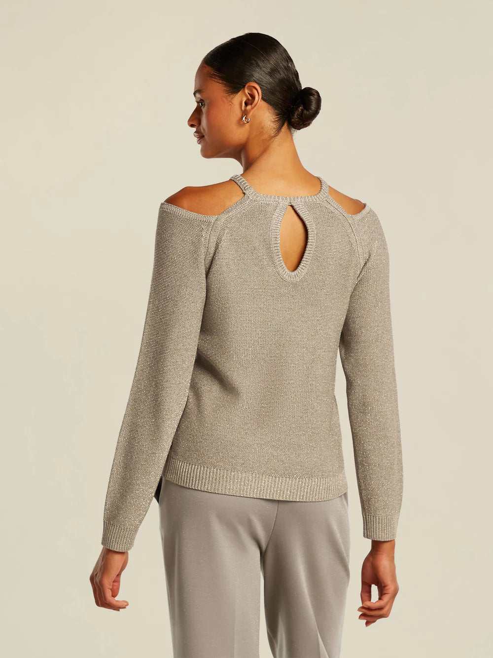 Pull en lurex DEBBY - chinchilla