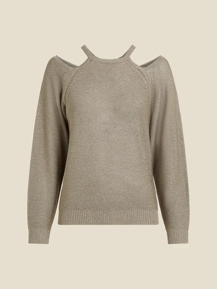 Pull en lurex DEBBY - chinchilla