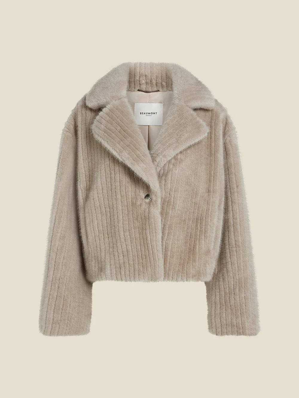 Manteau court FALLONY - chinchilla