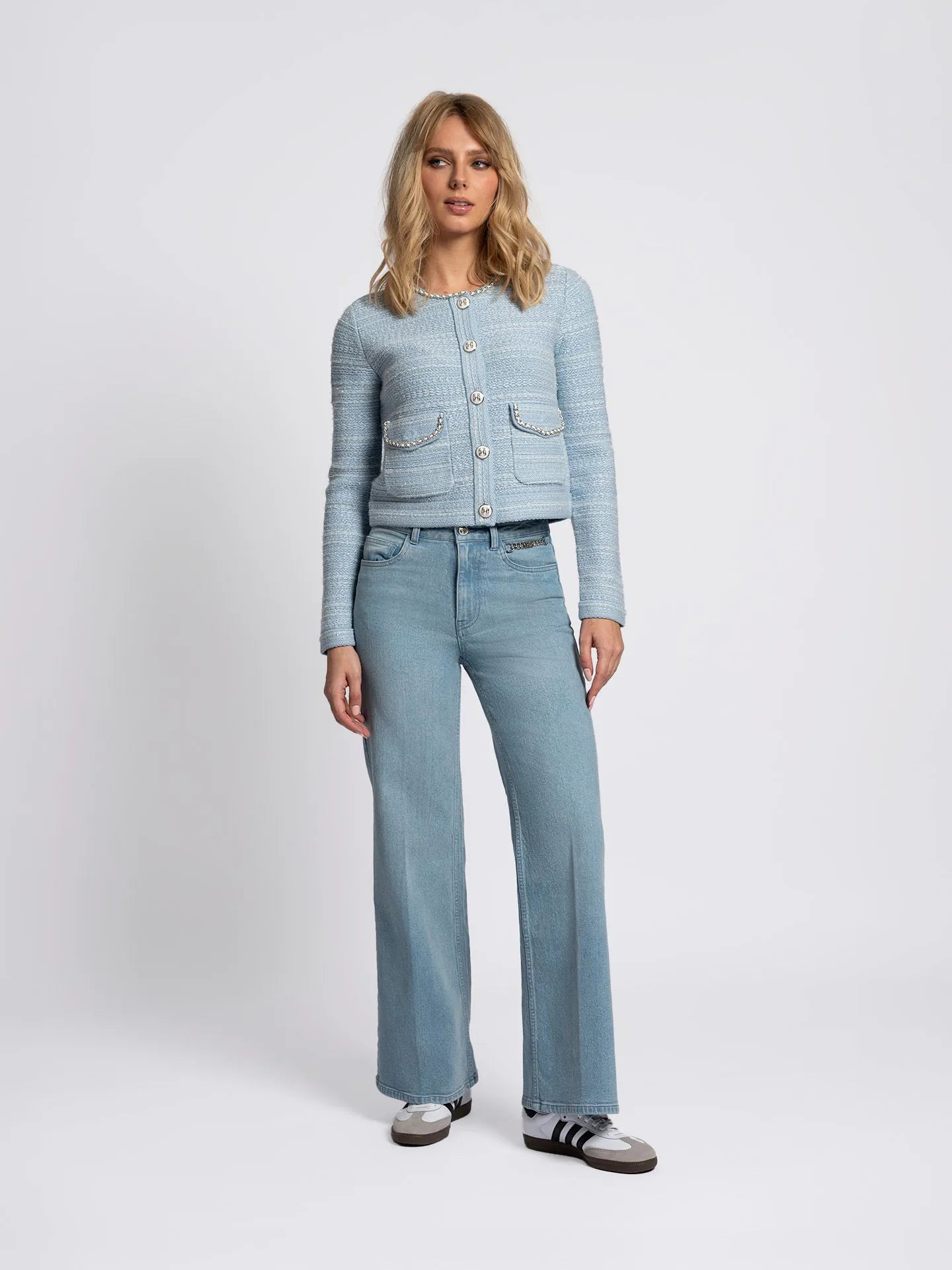 Jeans avec détail chaîne JACEY - bleu