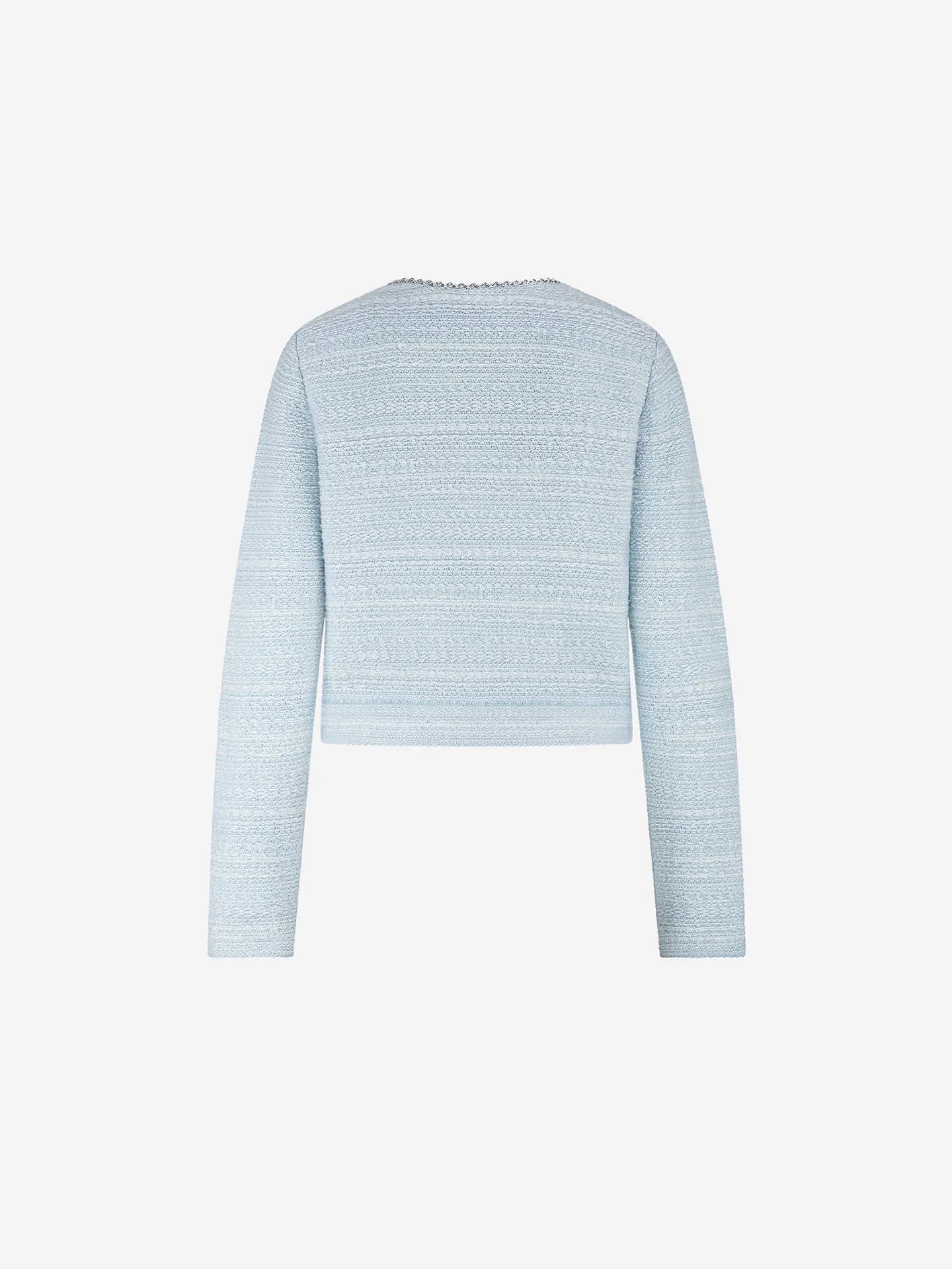 Cardigan bouclé avec détails en chaîne JOSSE - bleu