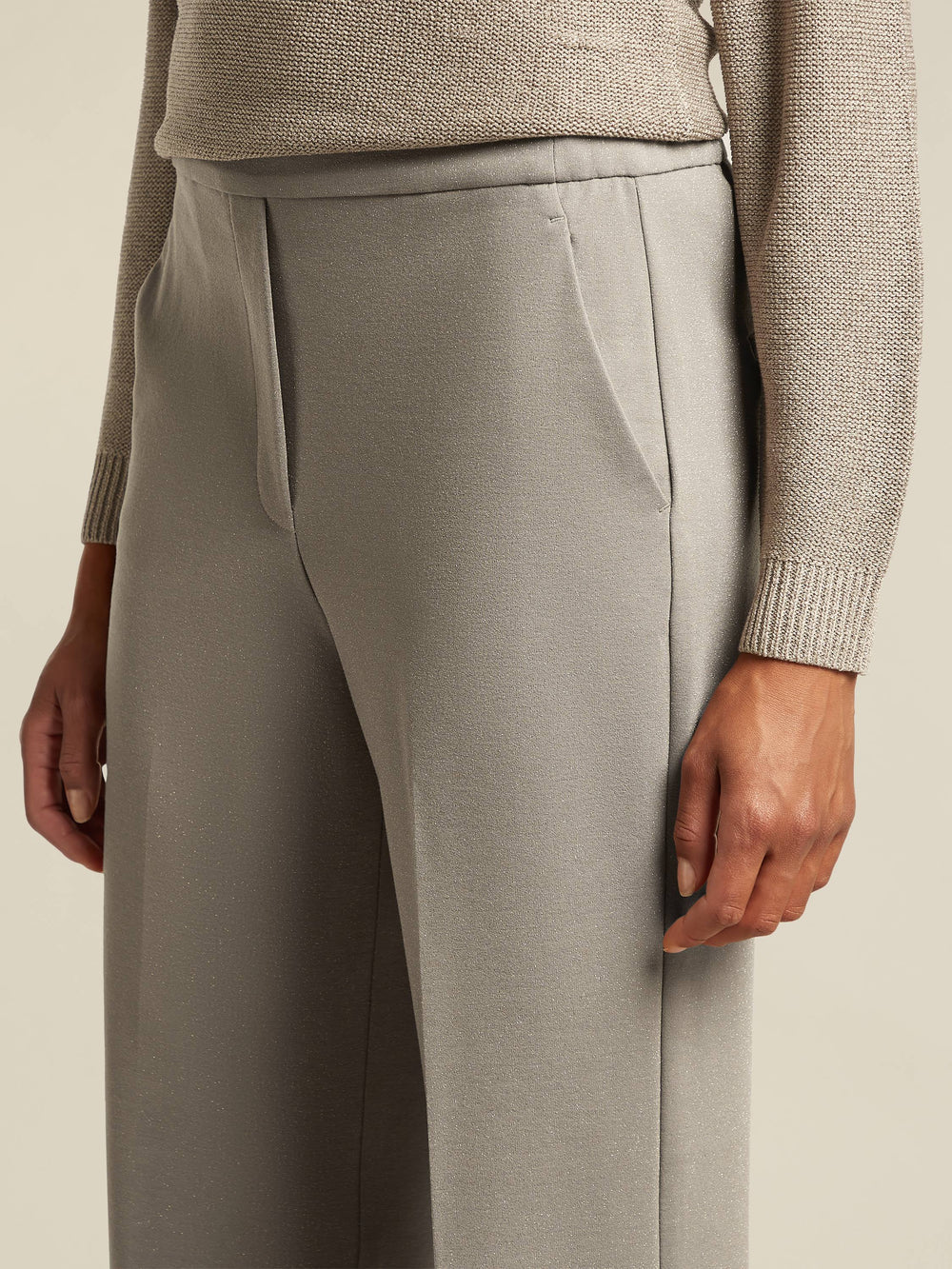 Pantalon en lurex HOPE - chinchilla