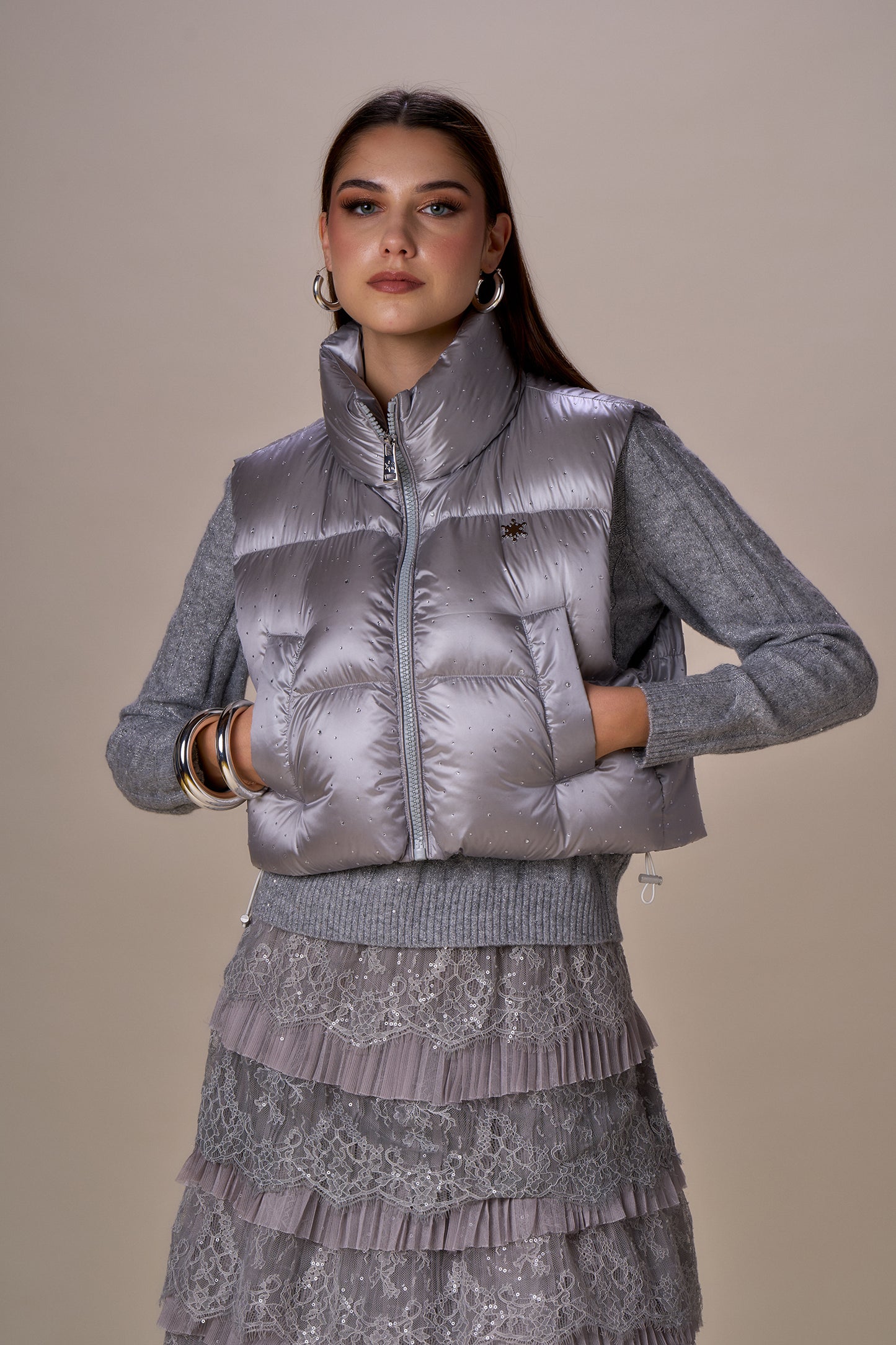 Doudoune gilet DIAMANT - gris