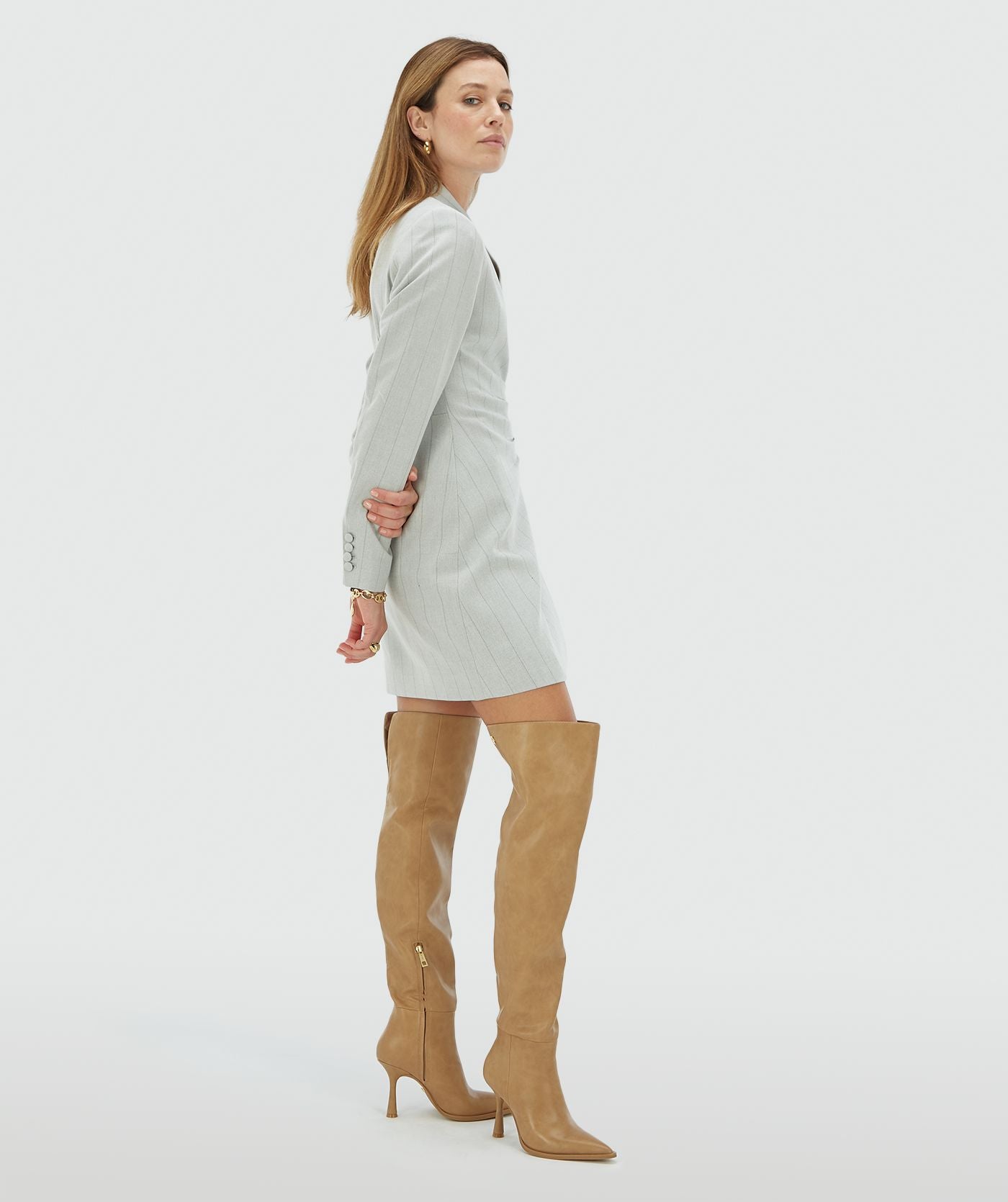 Robe portefeuille BONITA - light grey melange