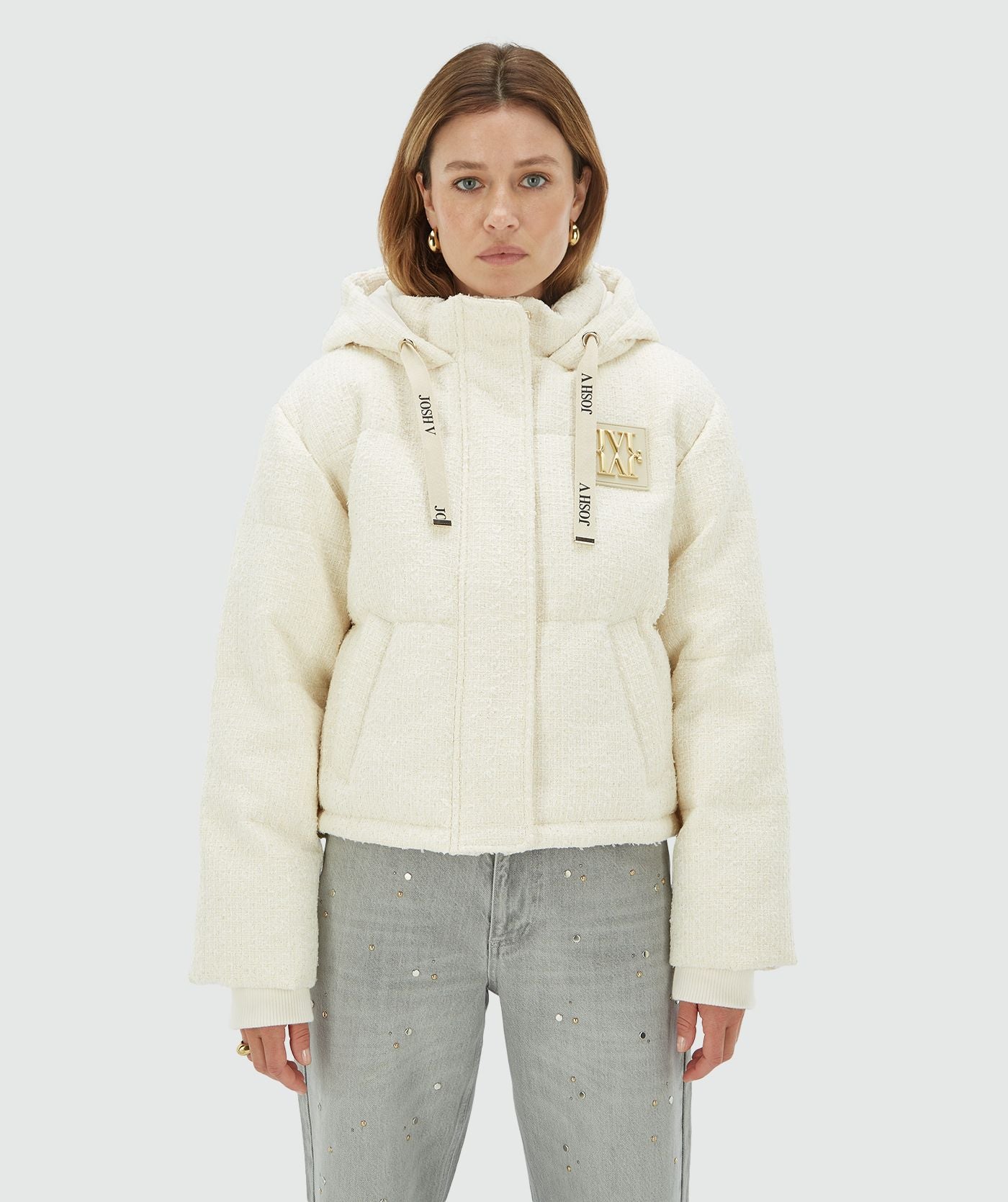 Manteau oversize avec lurex ALICE - cocoon blanc