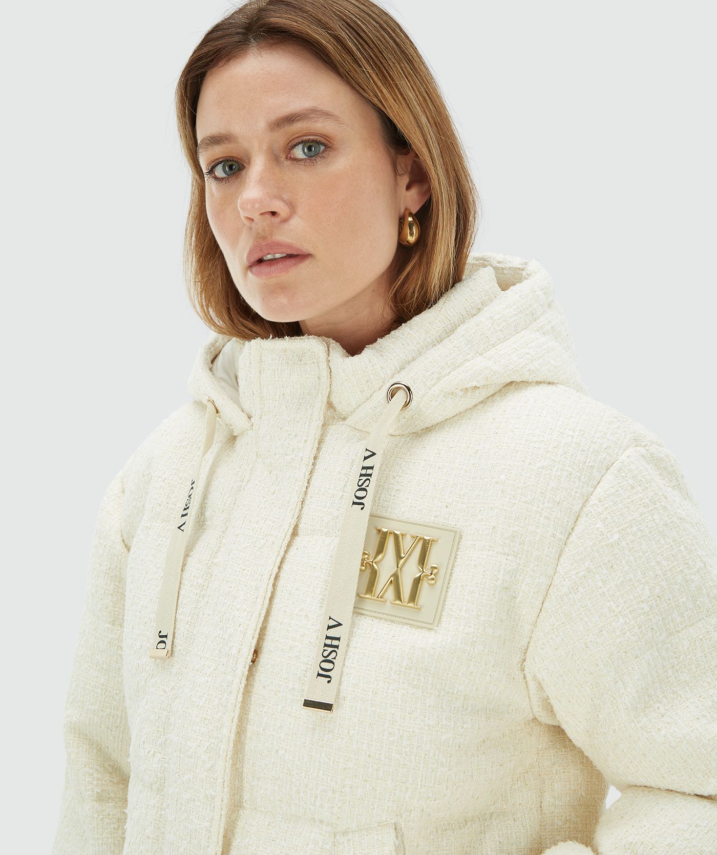 Manteau oversize avec lurex ALICE - cocoon blanc