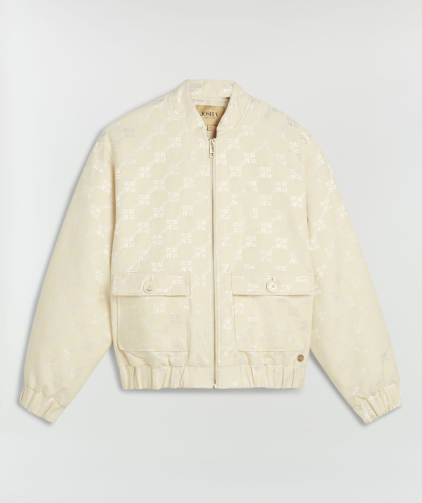 Veste Bomber KELSEY - motif logo écru