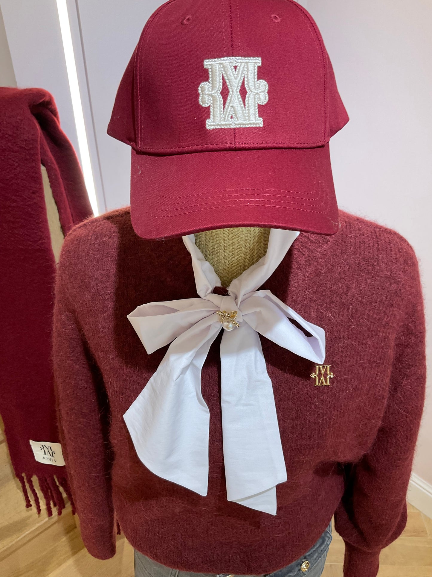 Casquette avec logo ANGELA - rouge baie