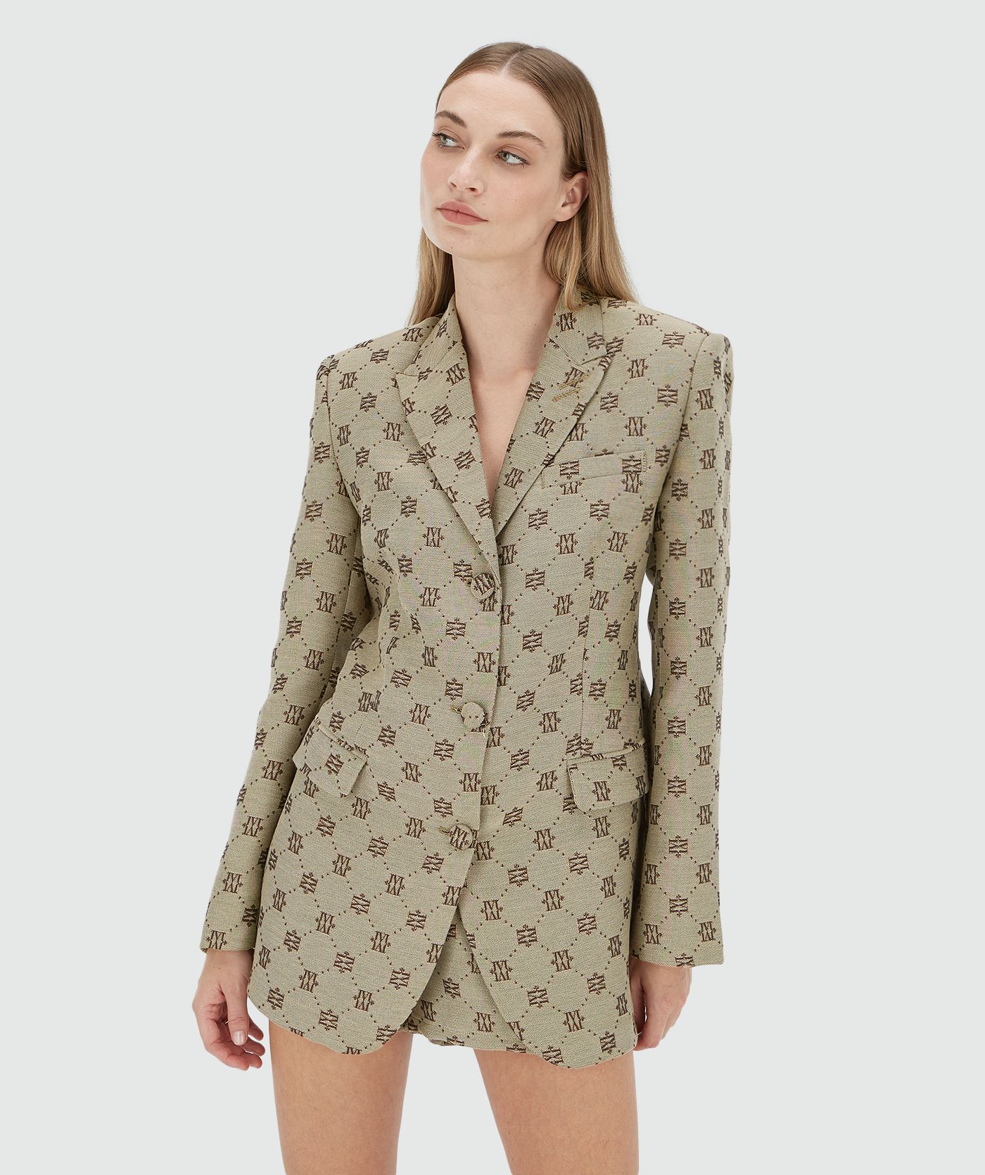 Blazer short avec lurex ESTRELLA - Dark brown