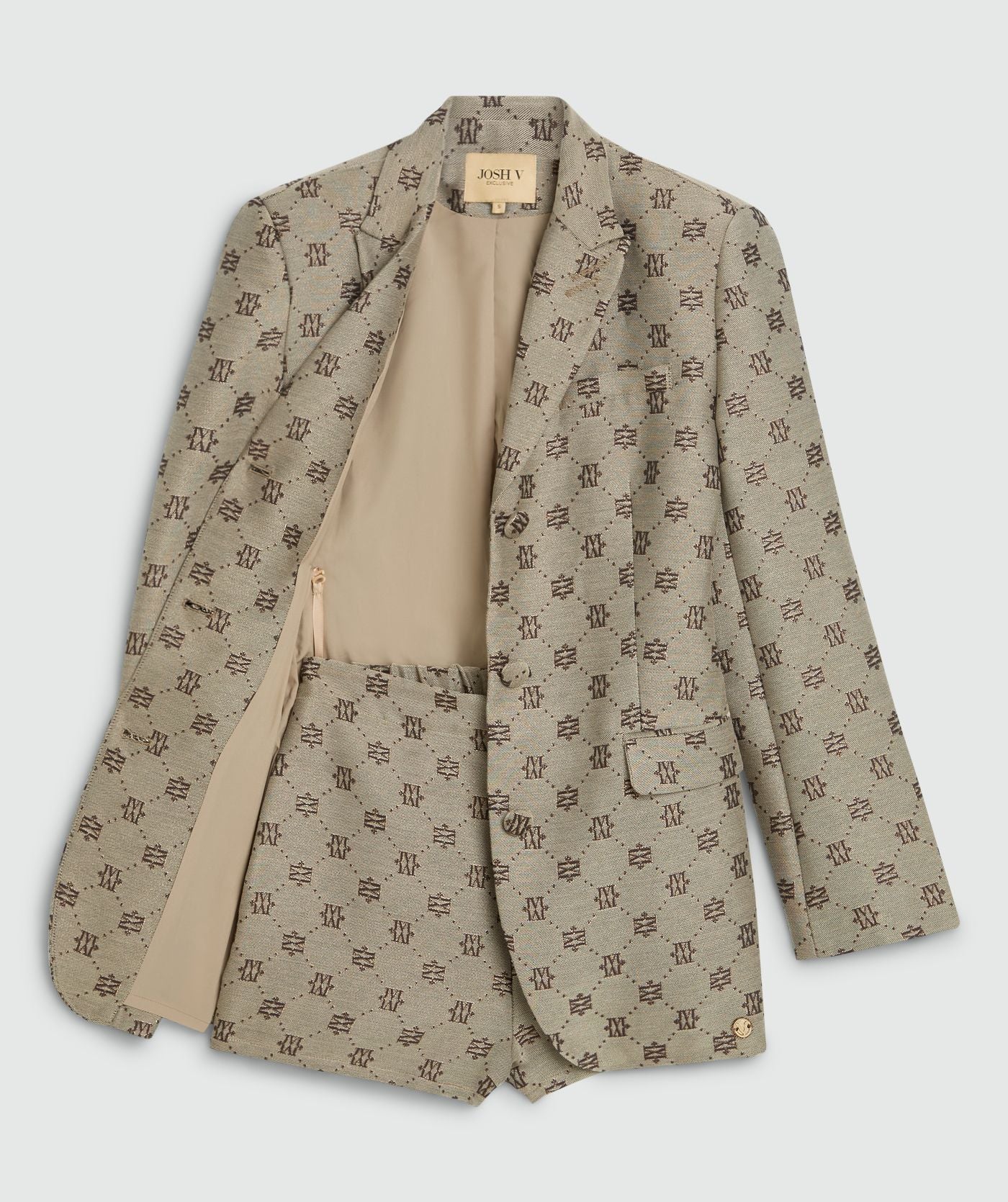 Blazer short avec lurex ESTRELLA - Dark brown