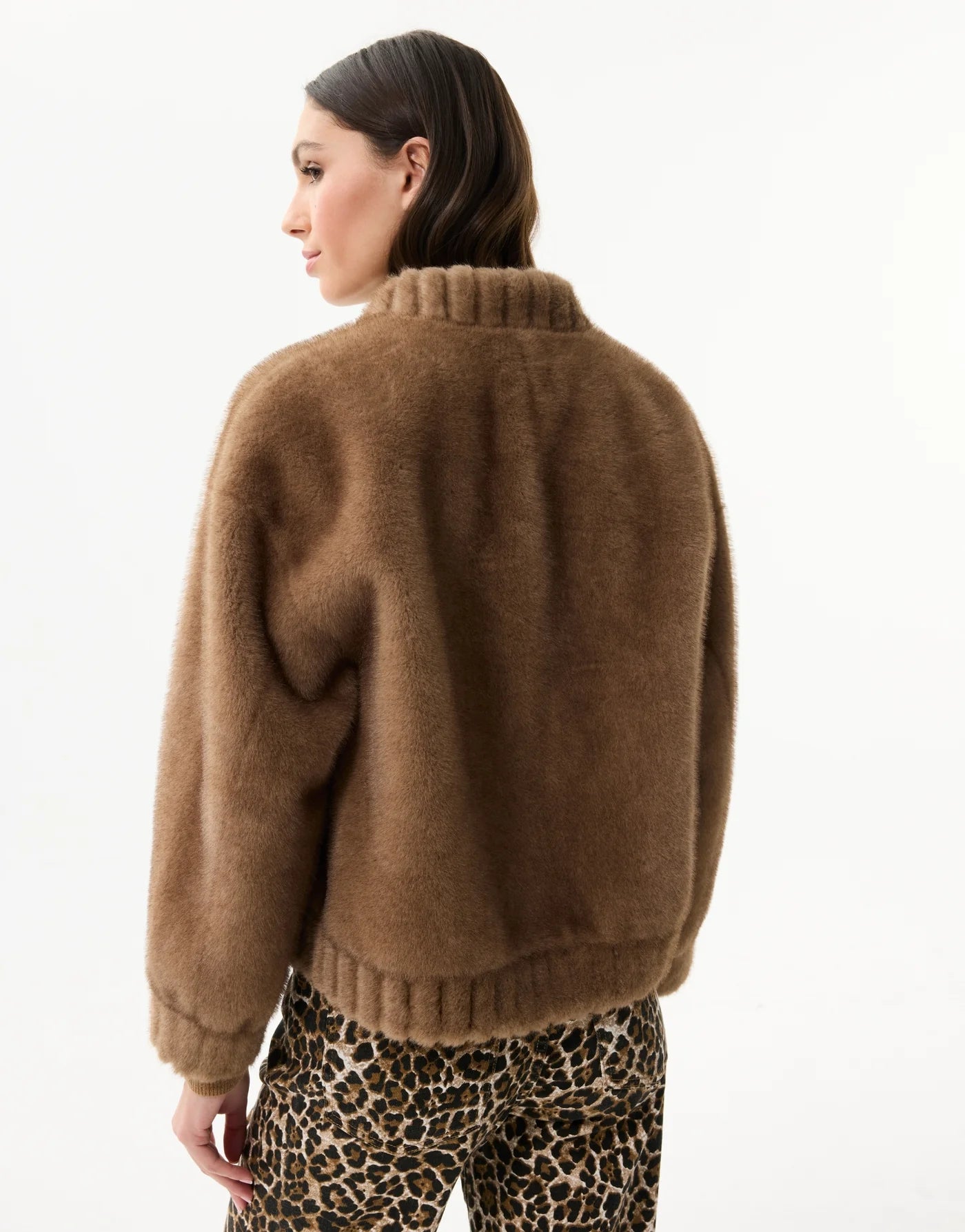 Veste courte en fausse fourrure GISELE - camel