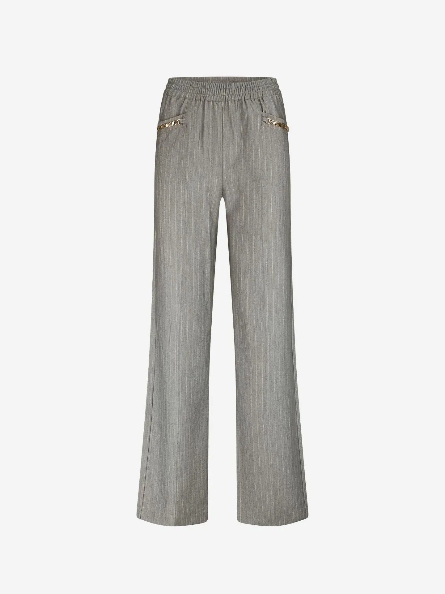 Pantalon rayé avec détails de chaîne LUBLIN - gris