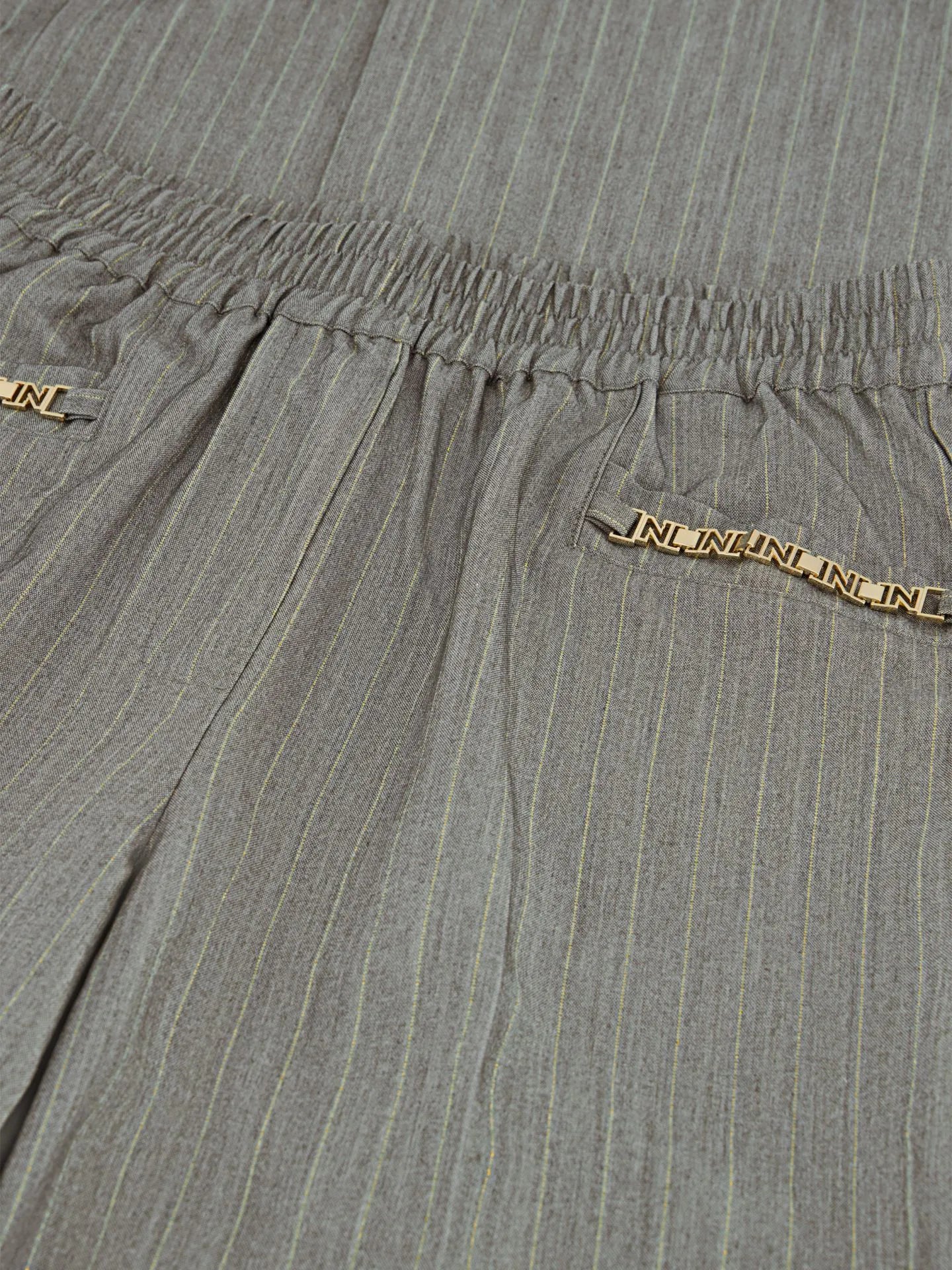 Pantalon rayé avec détails de chaîne LUBLIN - gris