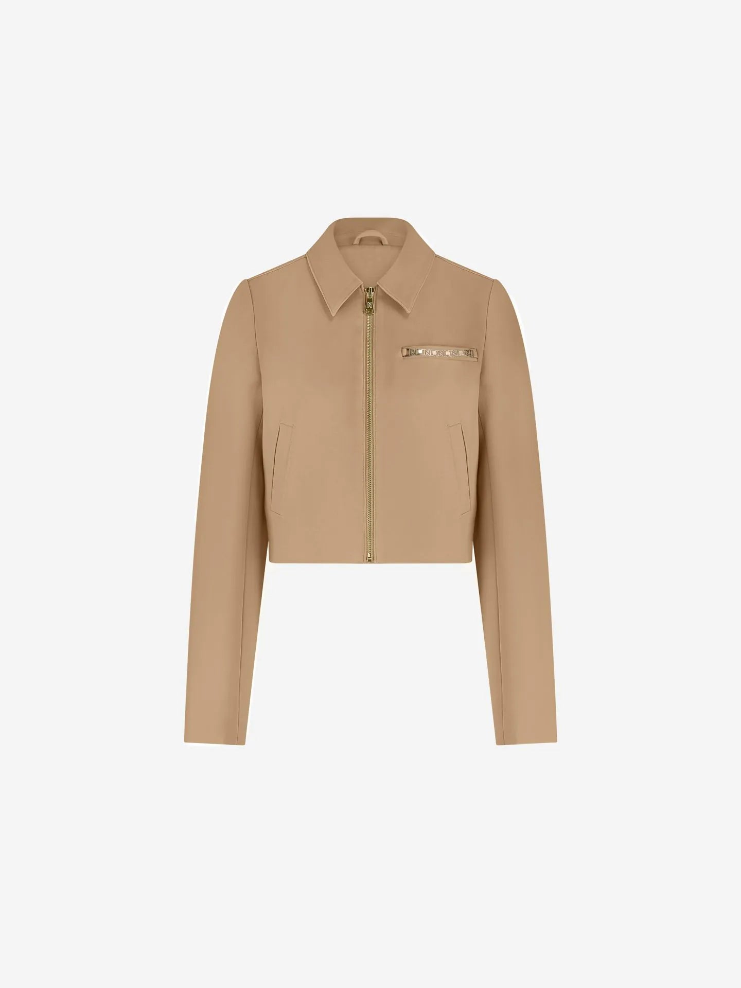 Veste courte avec détail chaîne LORCI - noisette