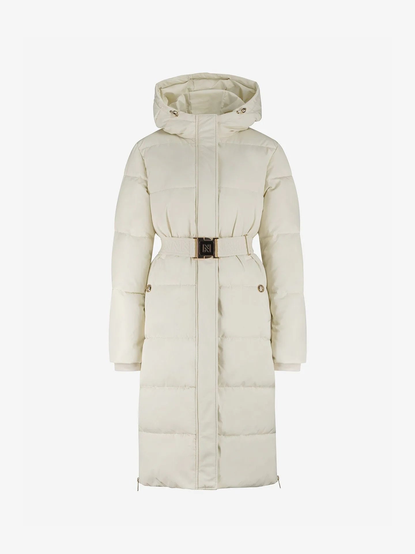 Veste longue matelassée avec ceinture LYNNWOOD - crème