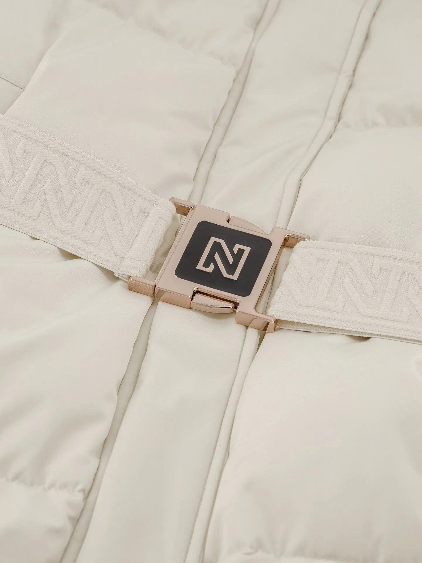 Veste longue matelassée avec ceinture LYNNWOOD - crème