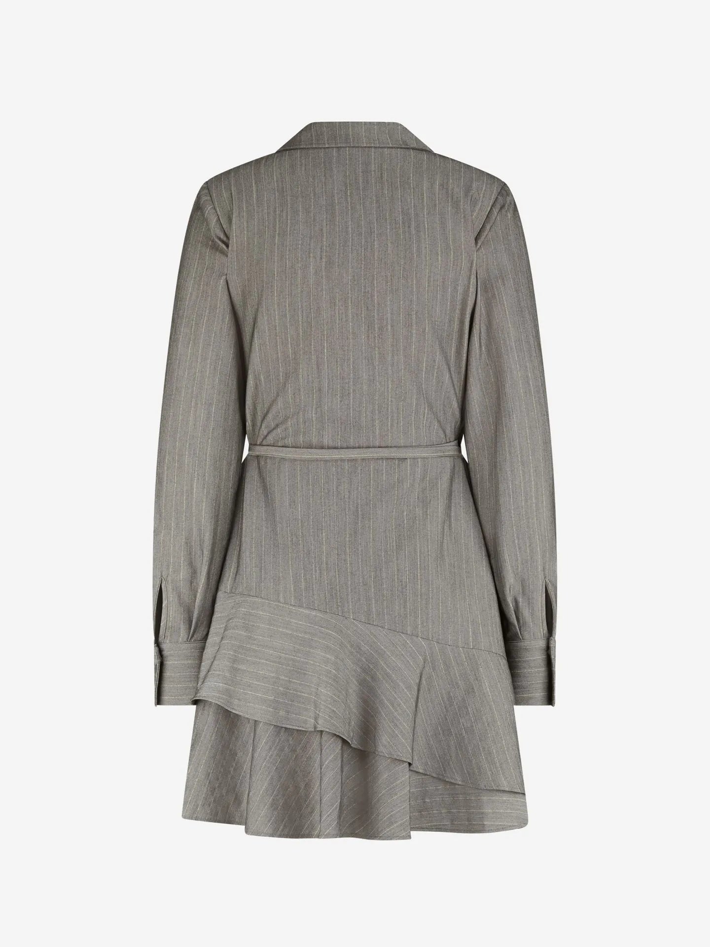 Robe portefeuille rayée avec détail chaîne LUBLIN - lave