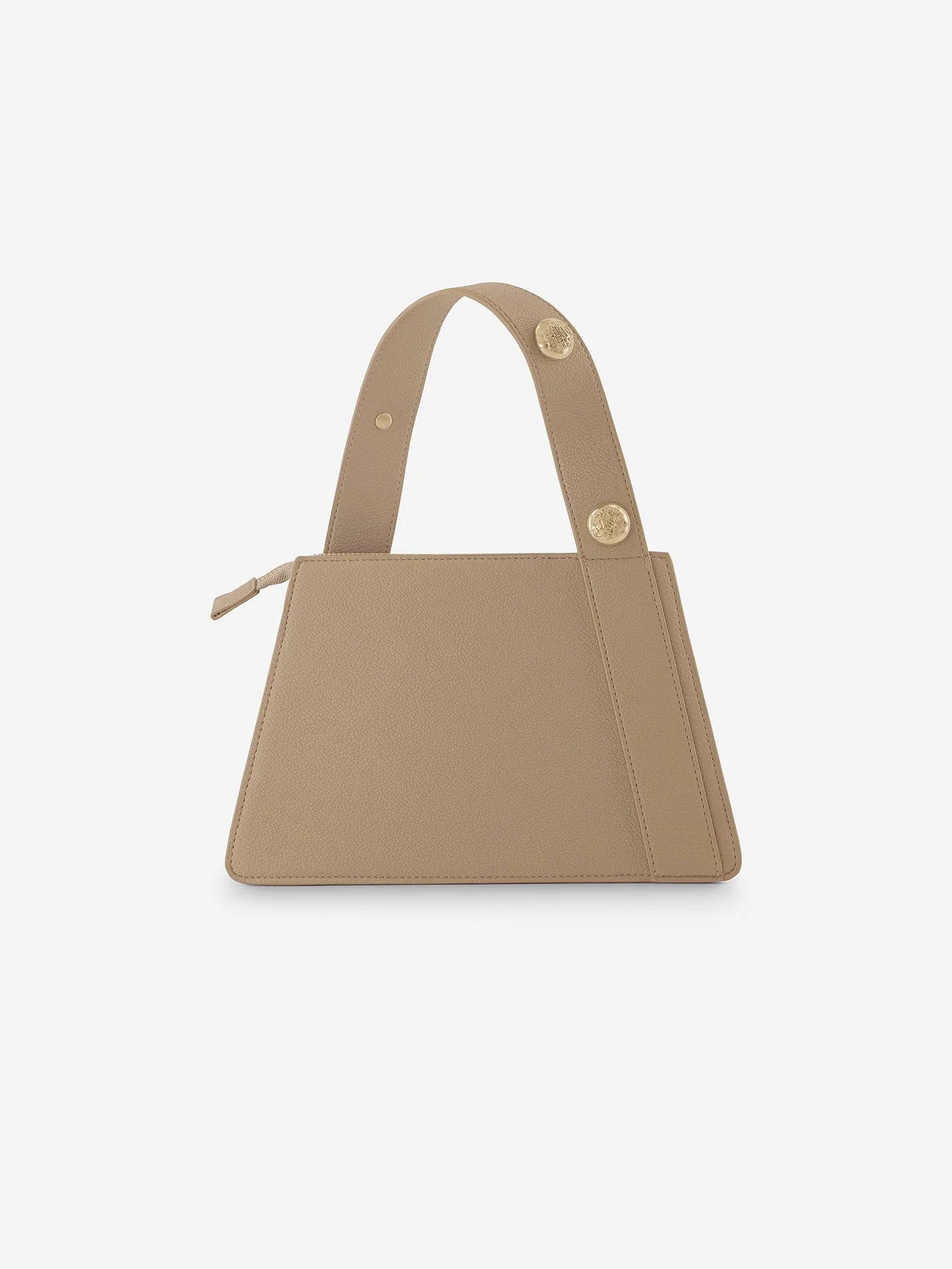 Sac avec poignée asymétrique et boutons décoratifs LODZ - noisette