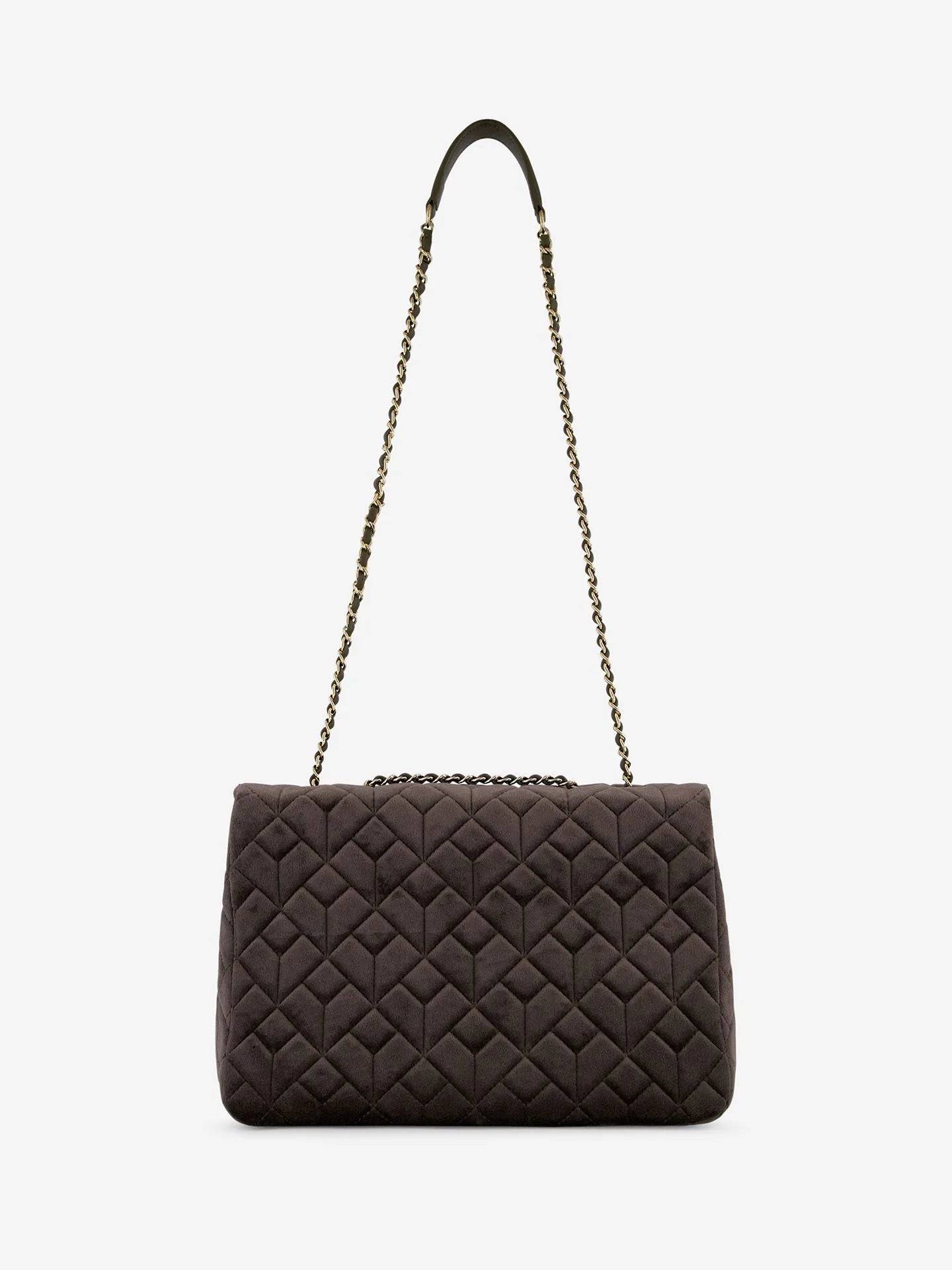 Sac à bandoulière en velours AVRIL VELVET - café