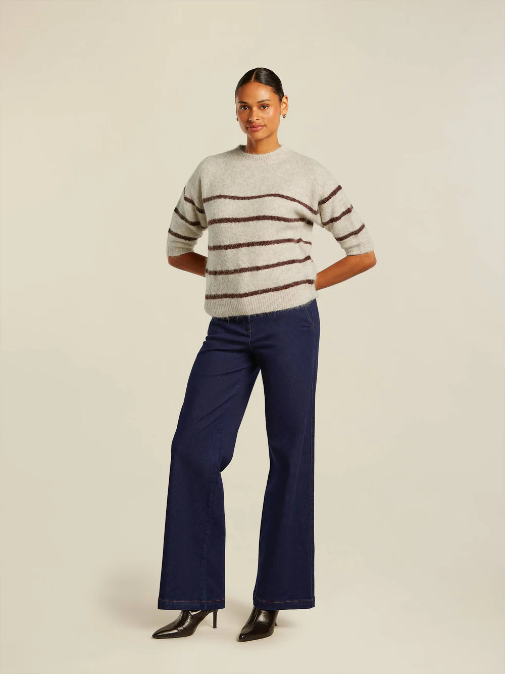 Pullover PENNELOPE - beige brun