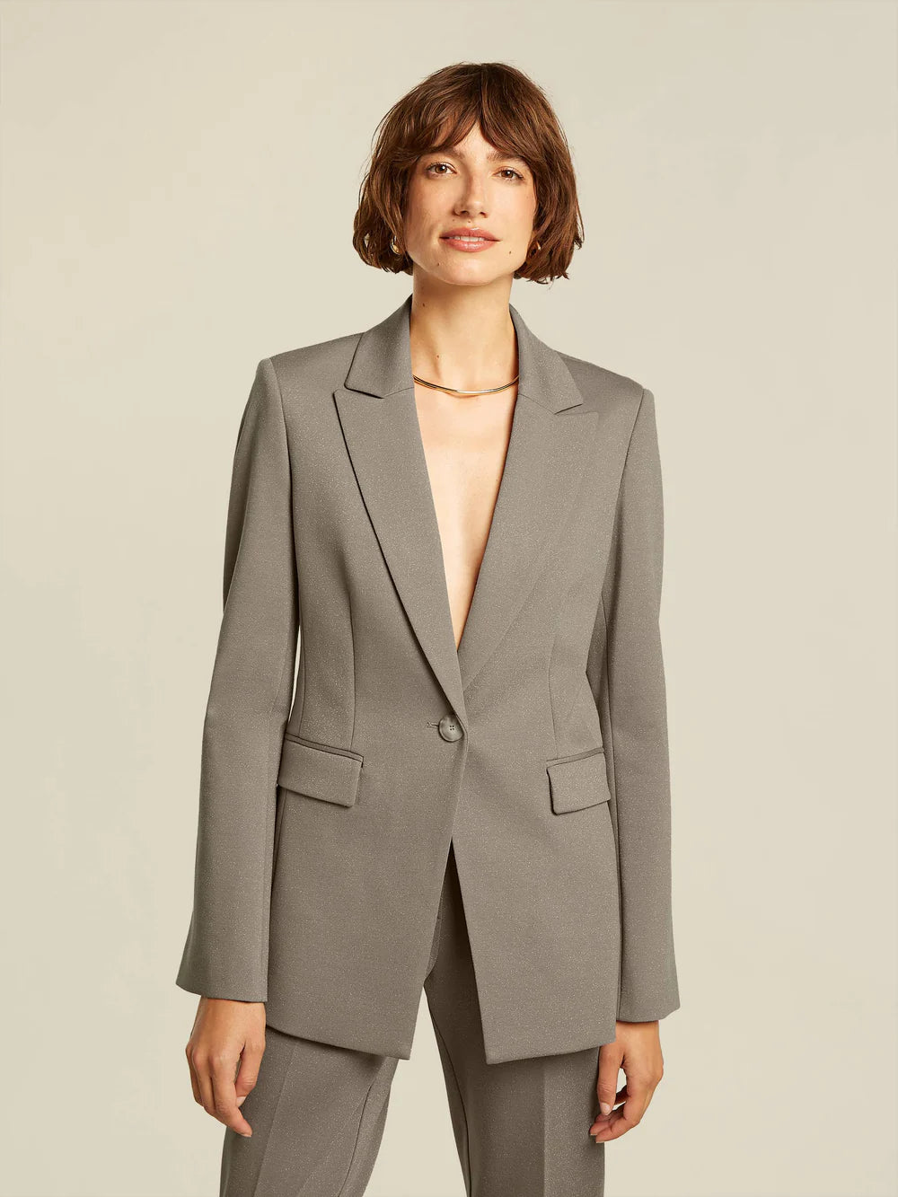 Blazer lurex TATUM - Chinchilla