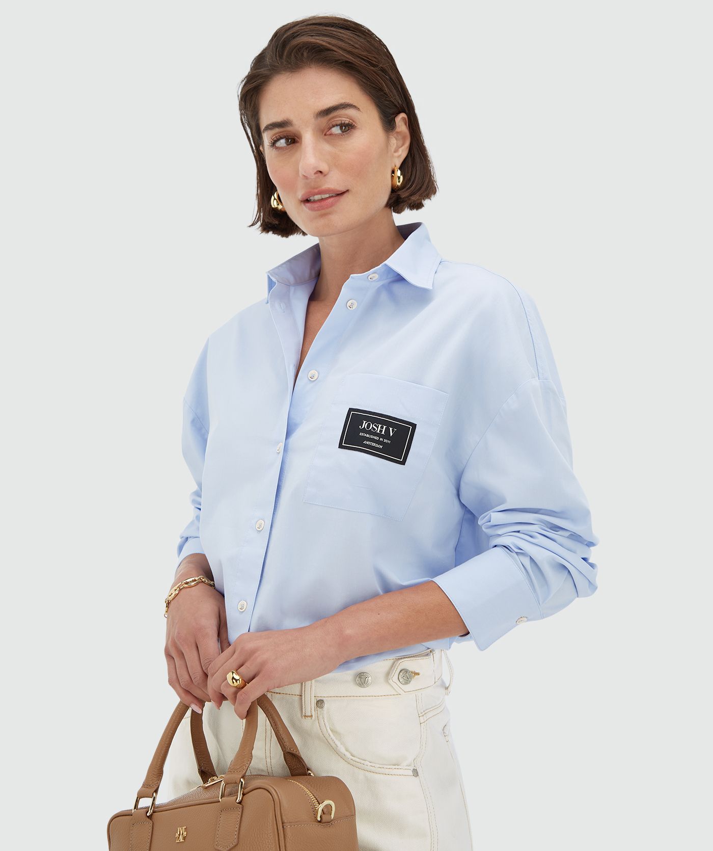 Chemisier oversize BERDINA - powder blue