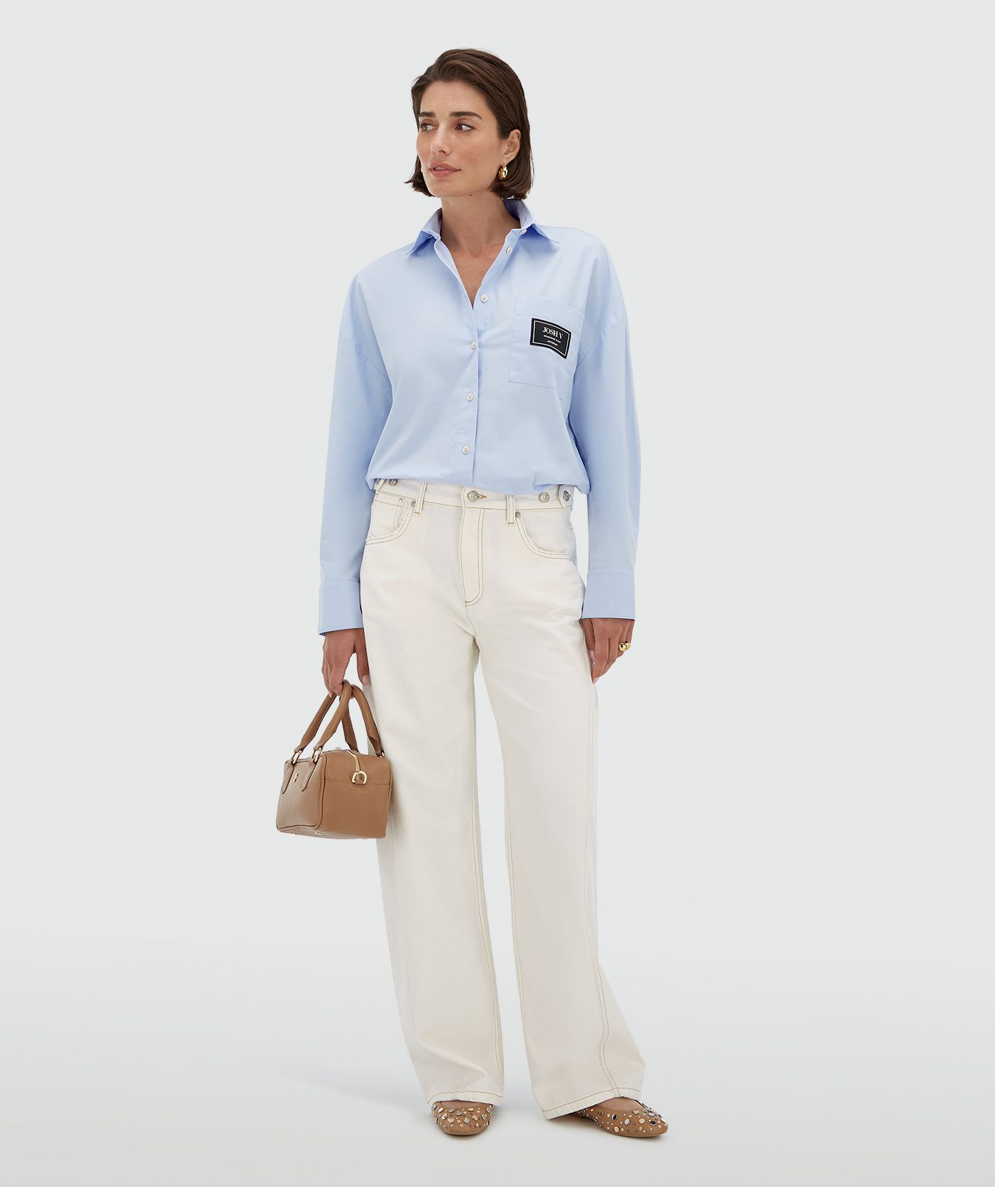 Chemisier oversize BERDINA - powder blue