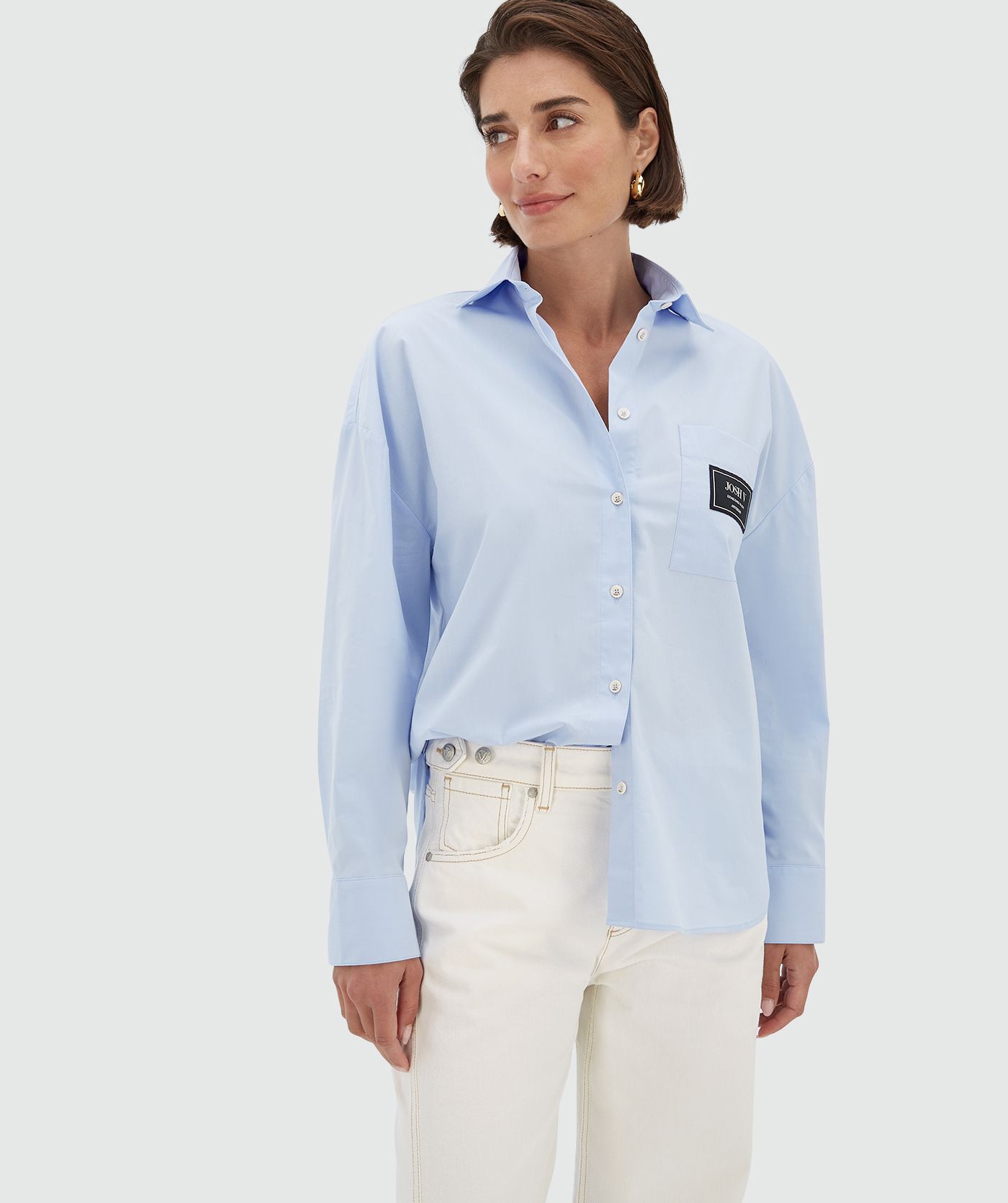 Chemisier oversize BERDINA - powder blue