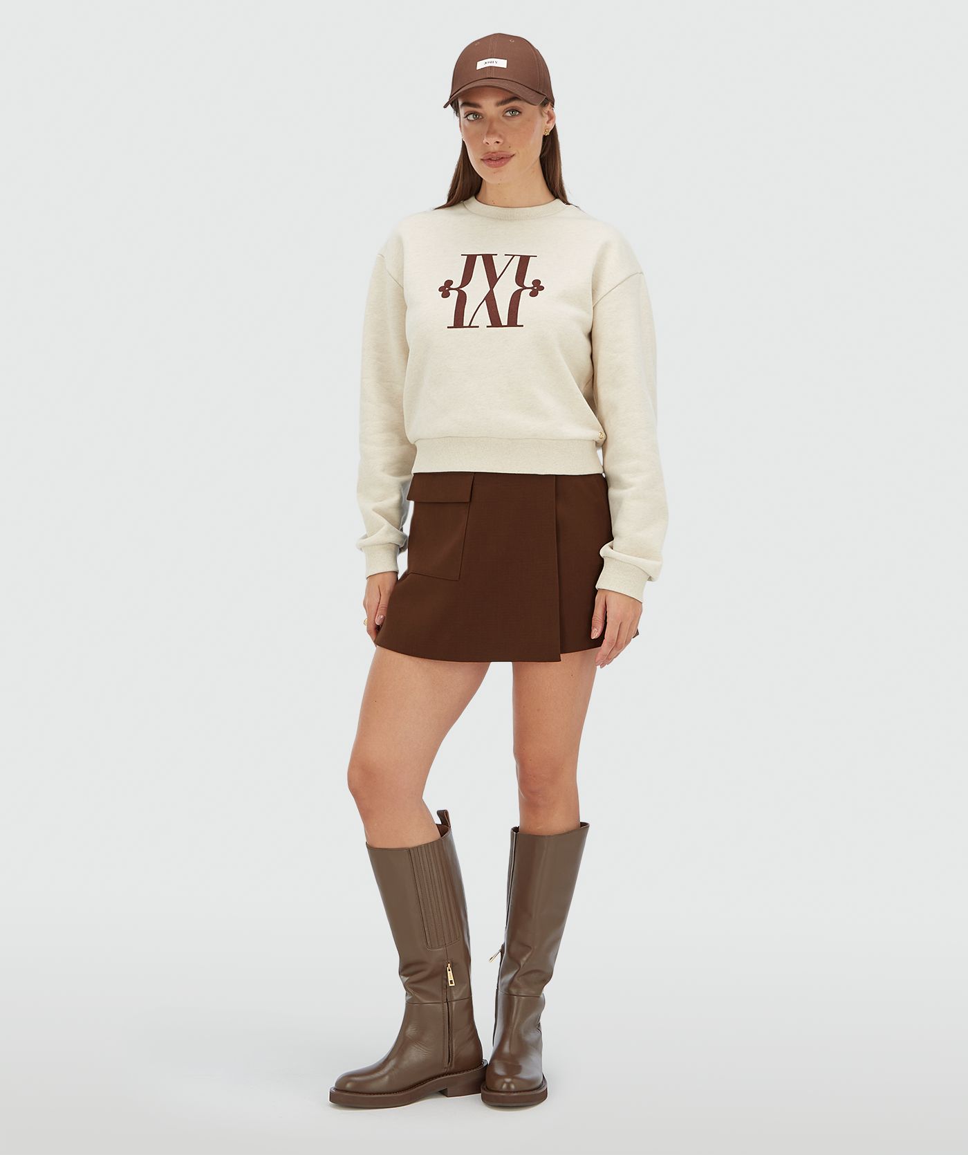 Pull coupe décontractée EBAH - écru léger mélangé