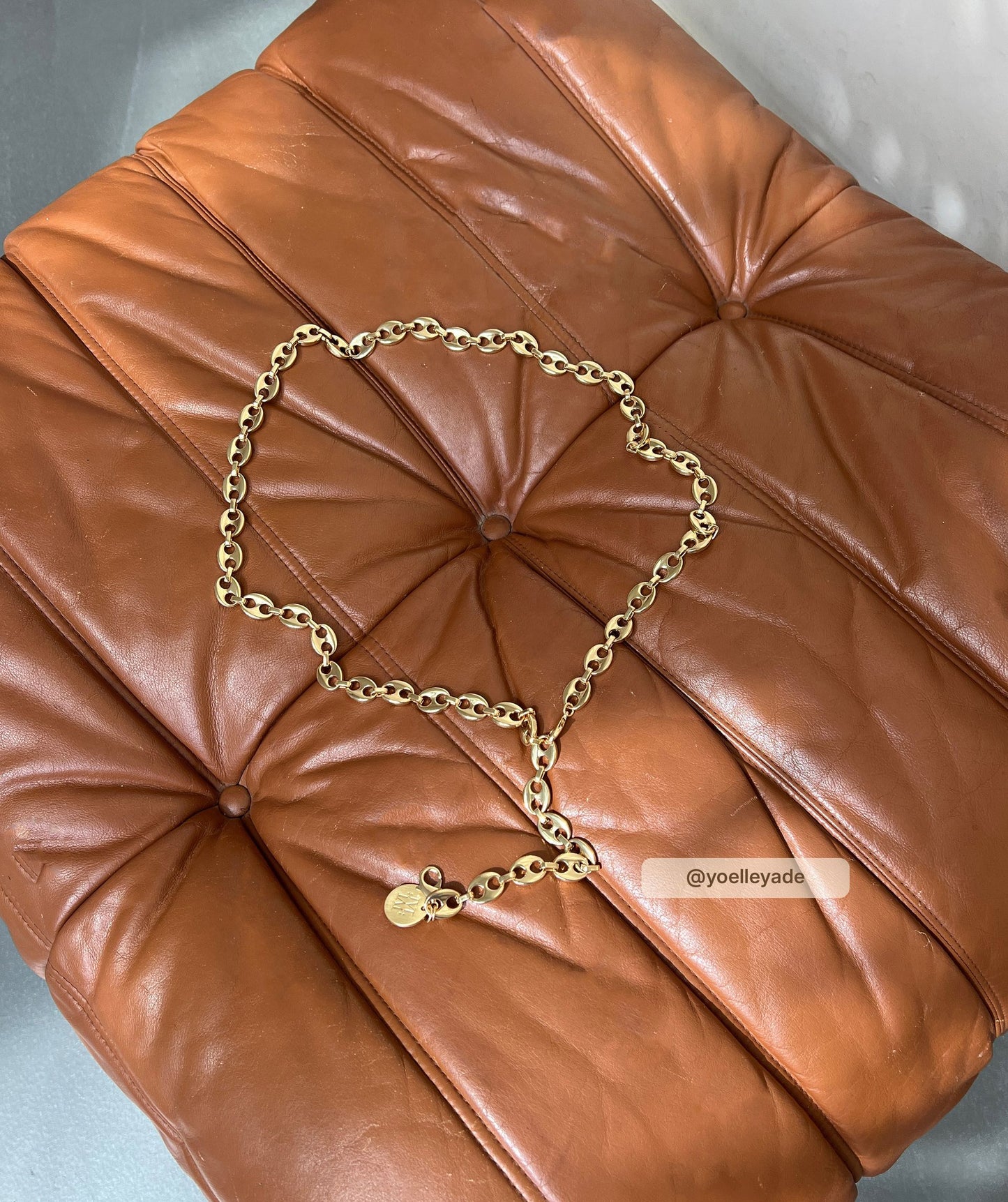 Ceinture avec logo EDDA - champagne or