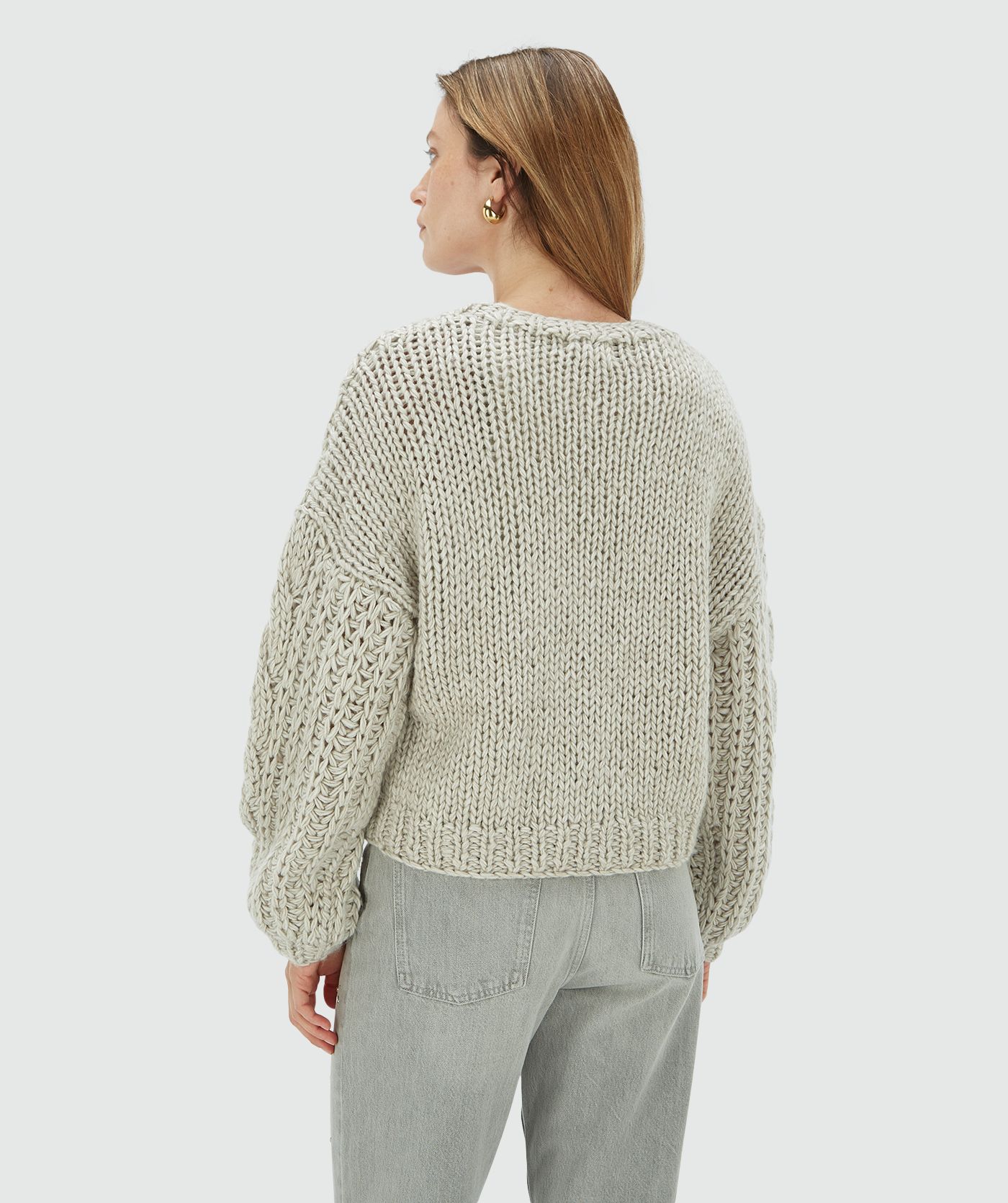 Cardigan en laine oversize FAYENNA - gris mélange chaud