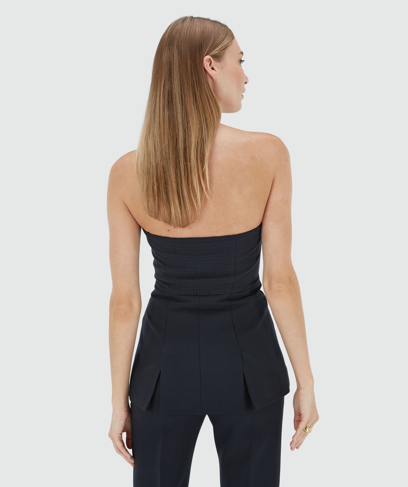 Haut bustier ajusté IVY - bleu foncé