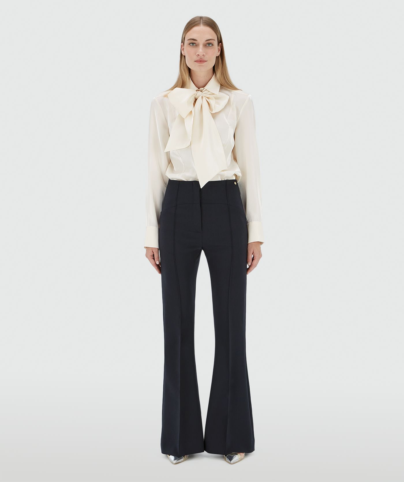 pantalon évasé ajusté KIT - bleu foncé