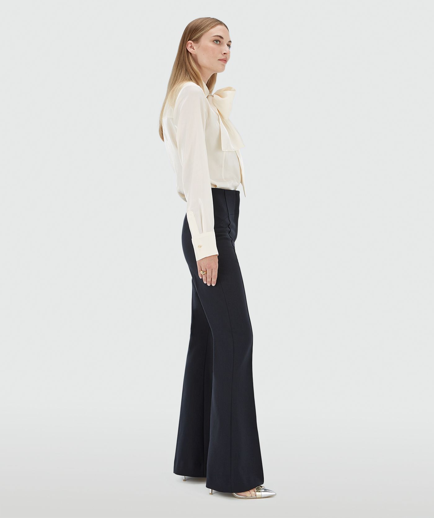 pantalon évasé ajusté KIT - bleu foncé