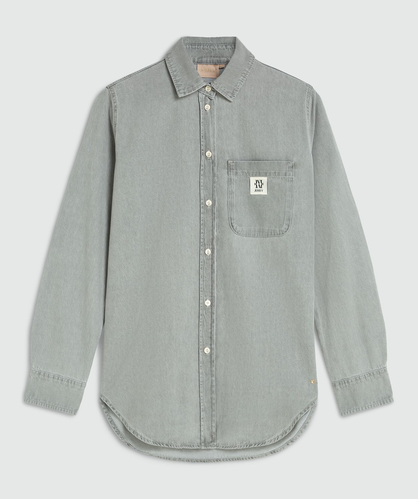 Blouse en jean coupe droite MEGGY - jean gris