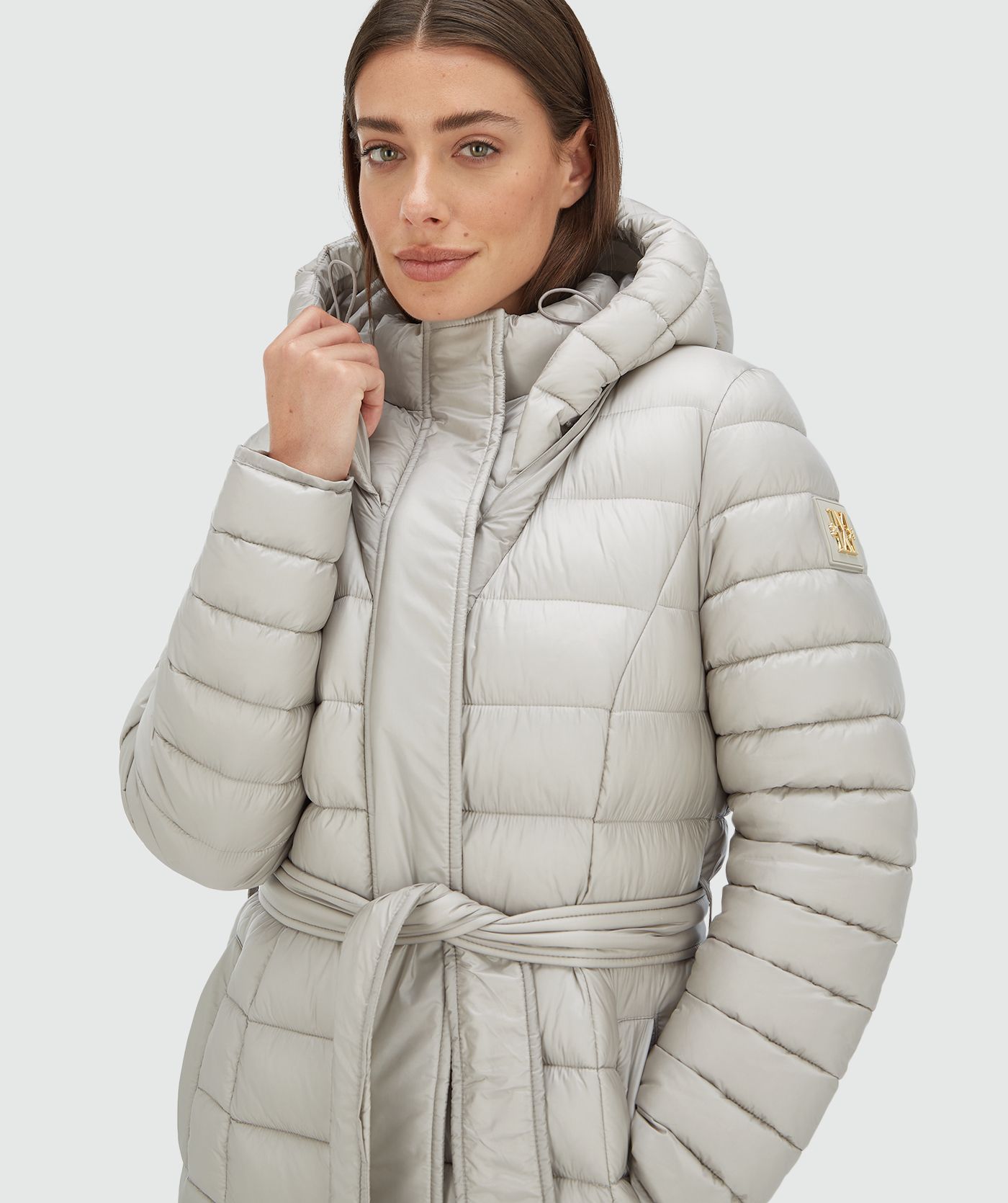 Manteau droit MIRSA - gris clair