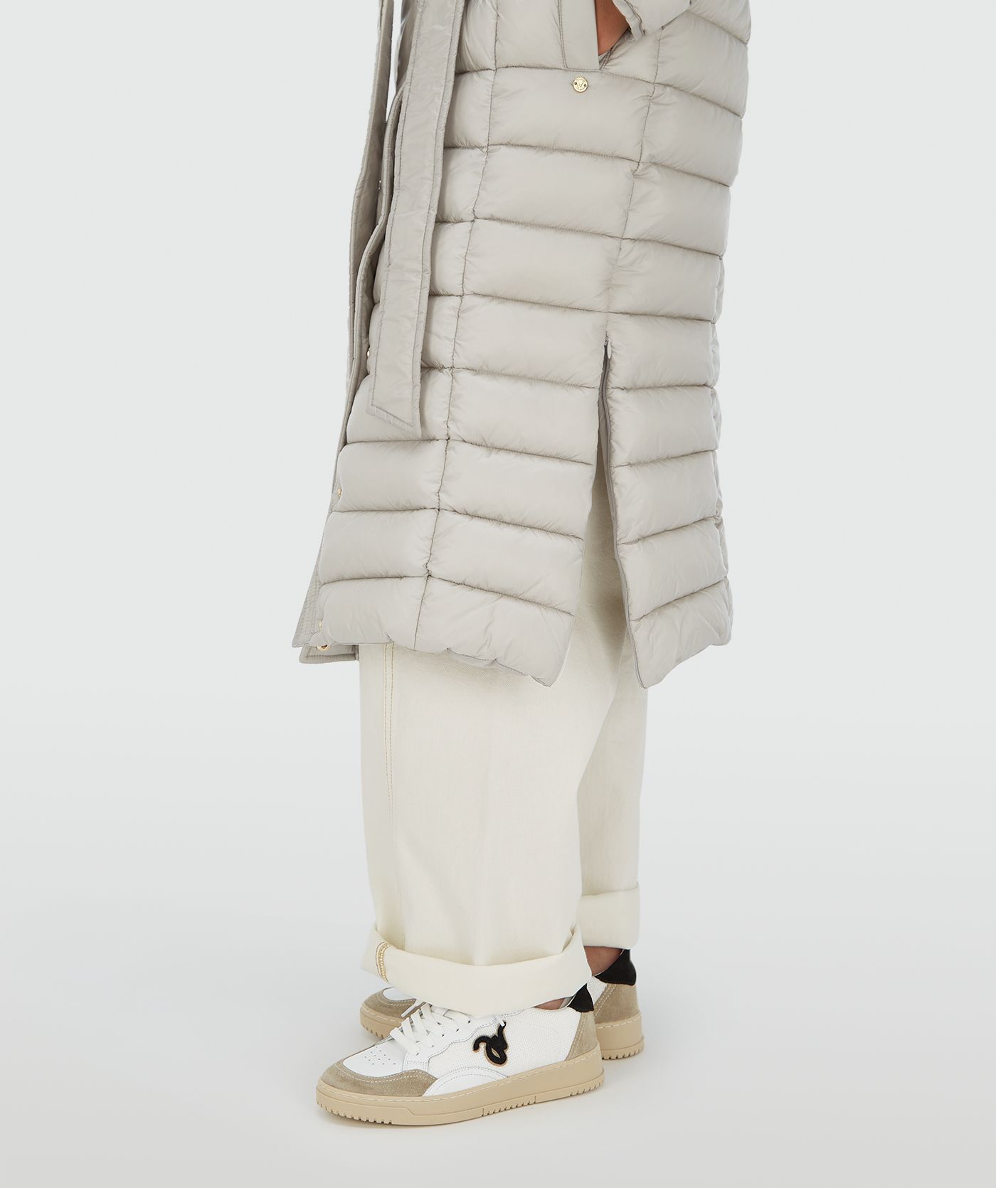 Manteau droit MIRSA - gris clair