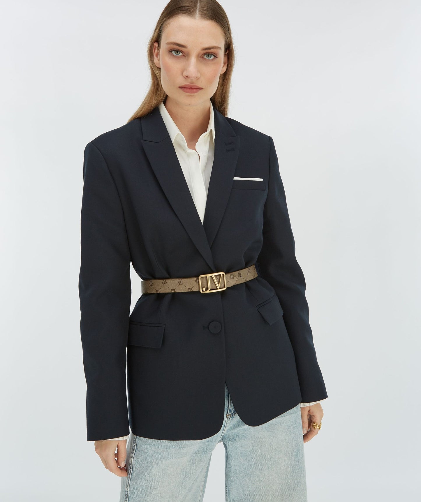 Ceinture avec logo imprimé PERRI - vison
