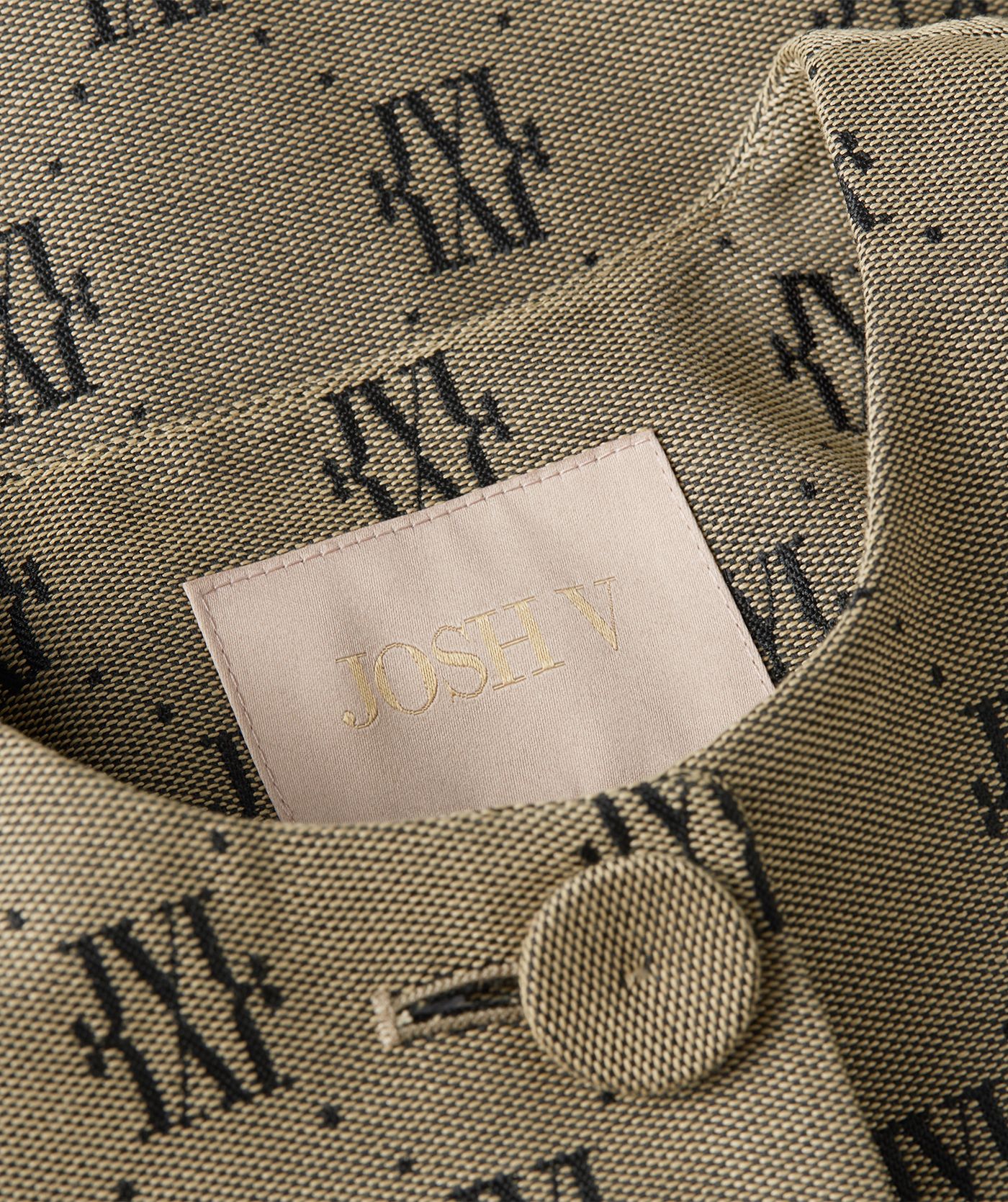 Blazer court avec imprimé logo REMI - beige noir