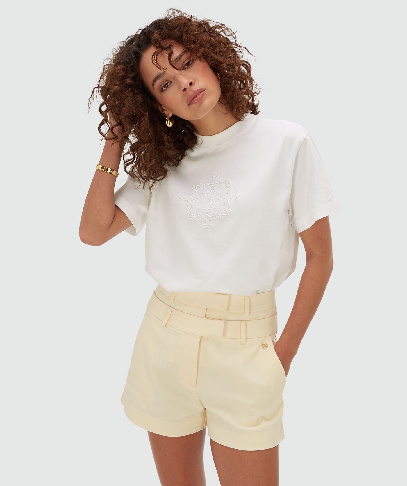 T-shirt oversize avec logo ROXY CURL - blanc