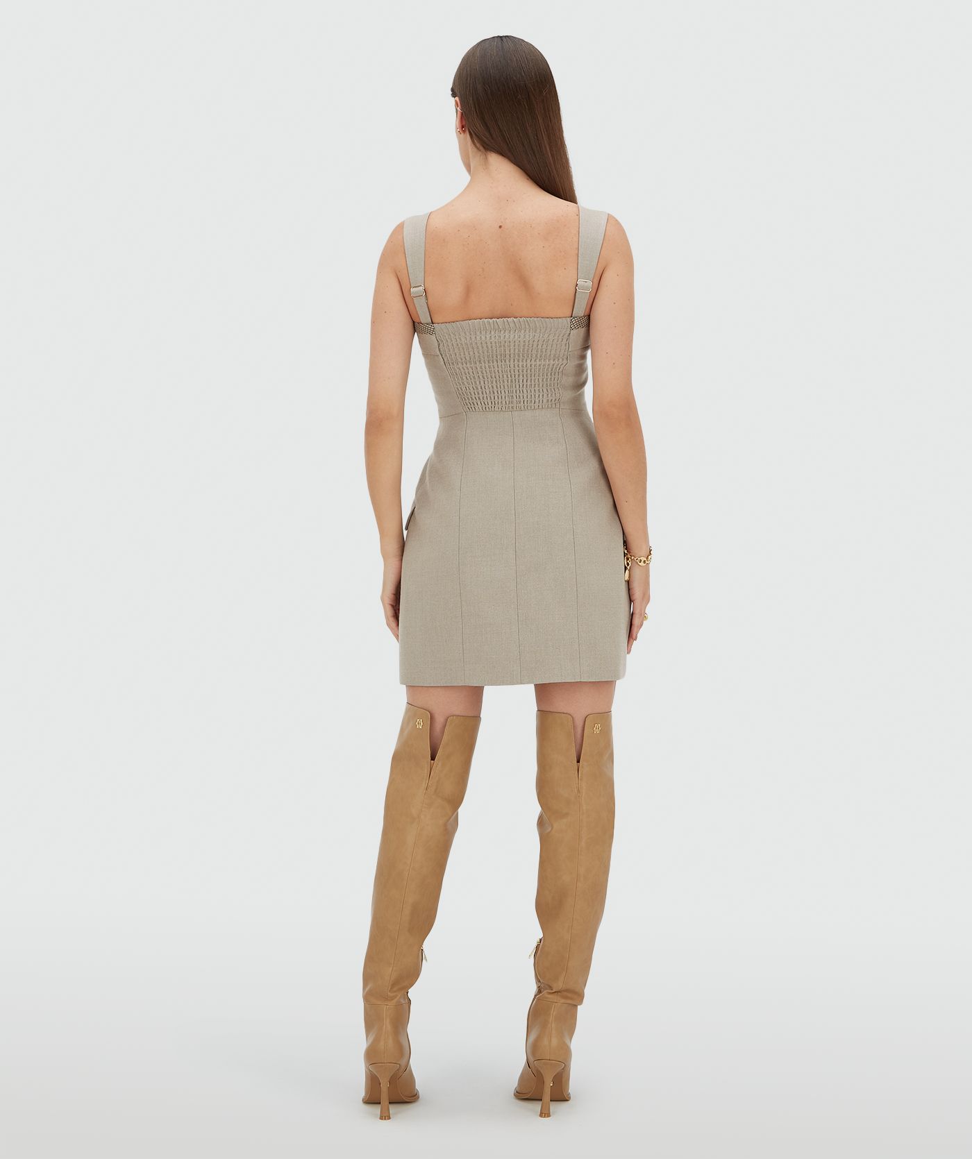 Robe cintrée RUBY - gris chaud