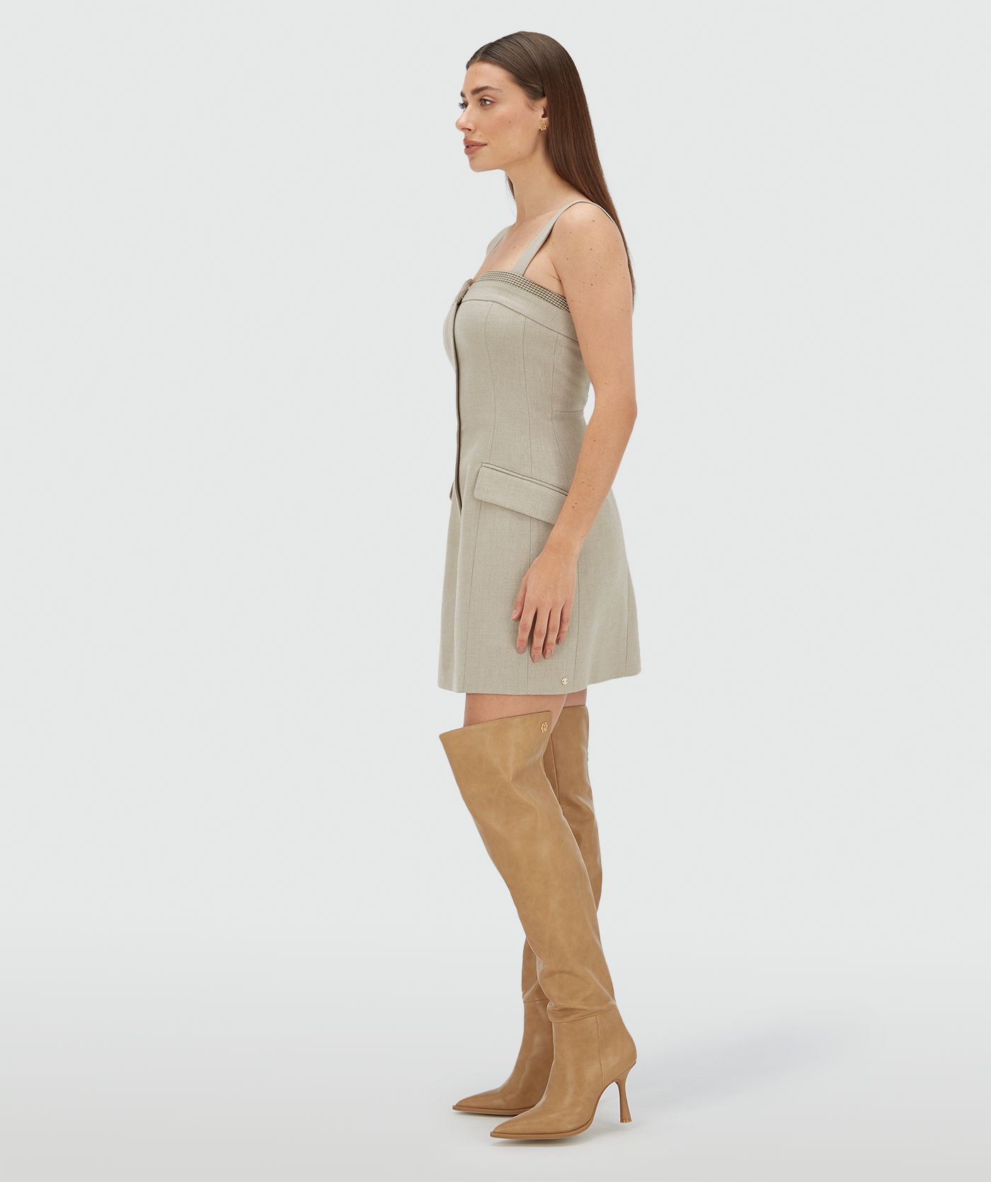 Robe cintrée RUBY - gris chaud